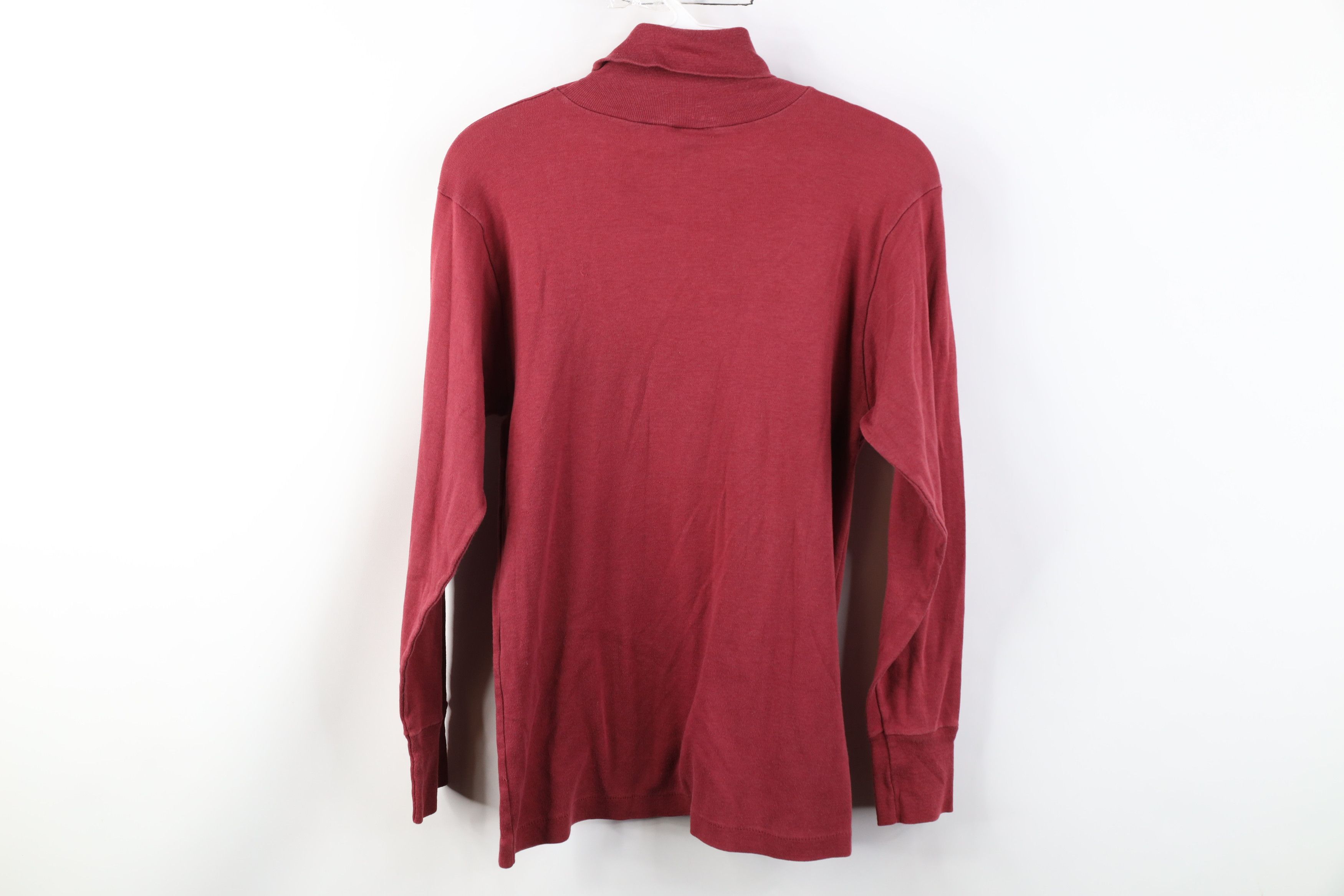 Nike Vintage 70s Nike Mini Swoosh Turtleneck T-Shirt Red USA Size S / US 4 / IT 40 - 10 Thumbnail
