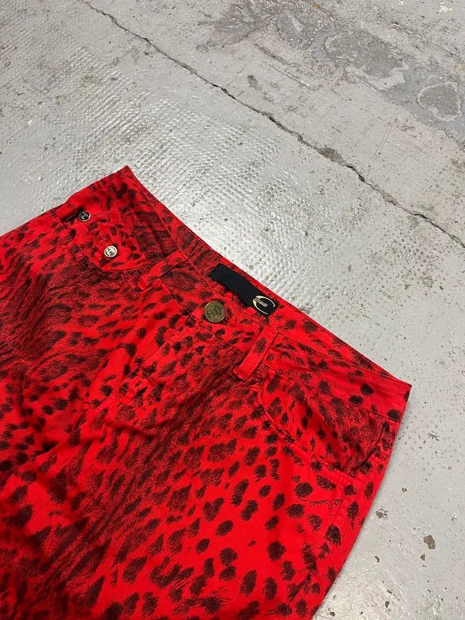 Just Cavalli SS2009 Cavalli Red & Black Leopard Pants Size 27" / US 4 / IT 40 - 5 Thumbnail