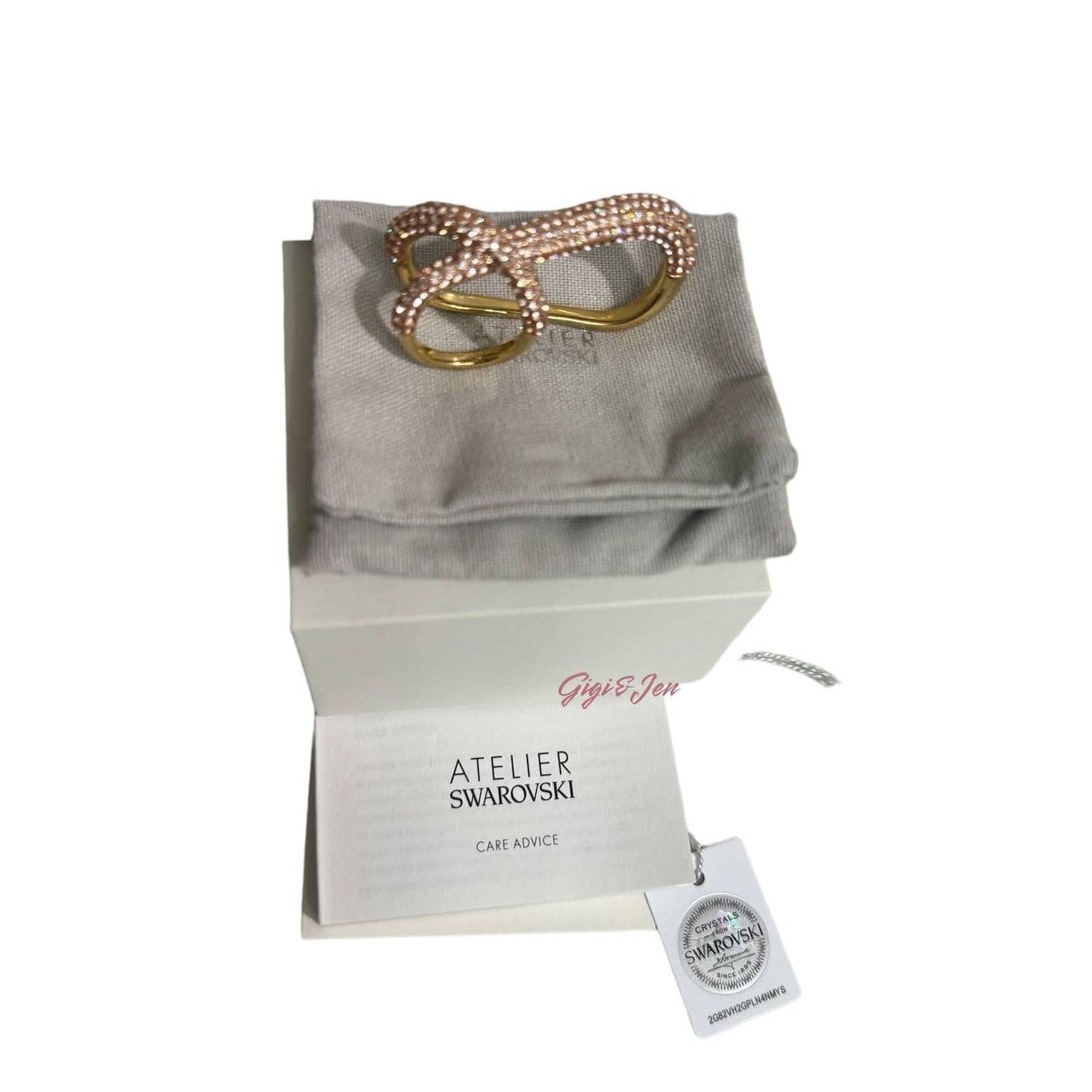 Swarovski Swarovski Atelier Tigri ring Pink, Gold-tone plated Size 55 Size ONE SIZE - 1 Thumbnail