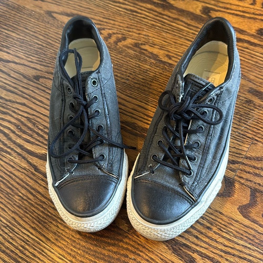 Converse × John Varvatos Converse X John Varvatos distressed black woven lace up low Size US 5 / EU 37 - 3 Thumbnail