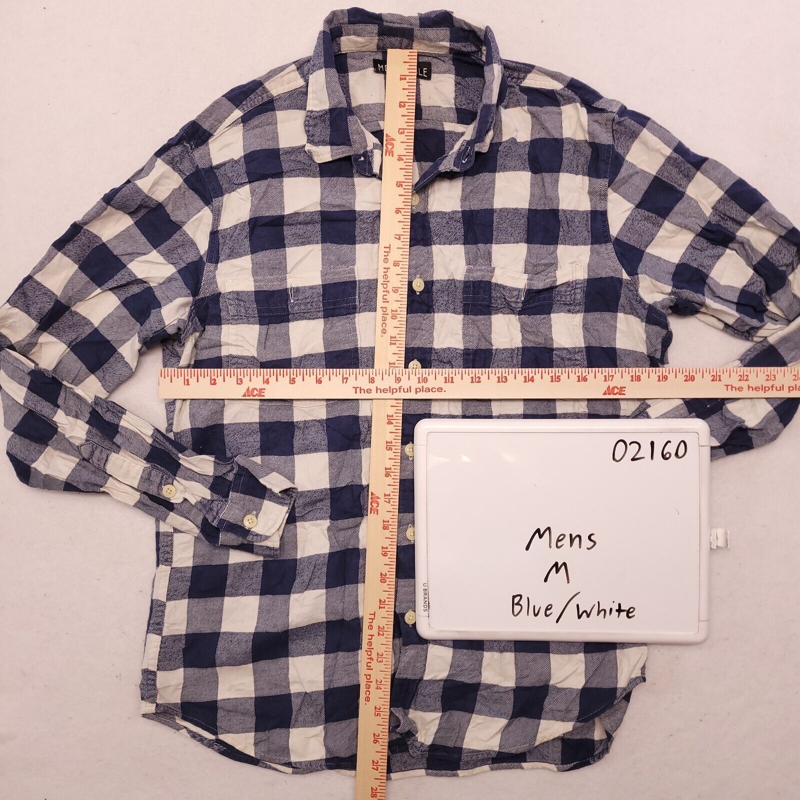 J.Crew JCrew Mercantile Gingham Flannel Shirt Mens Size M Blue Size US M / EU 48-50 / 2 - 7 Thumbnail