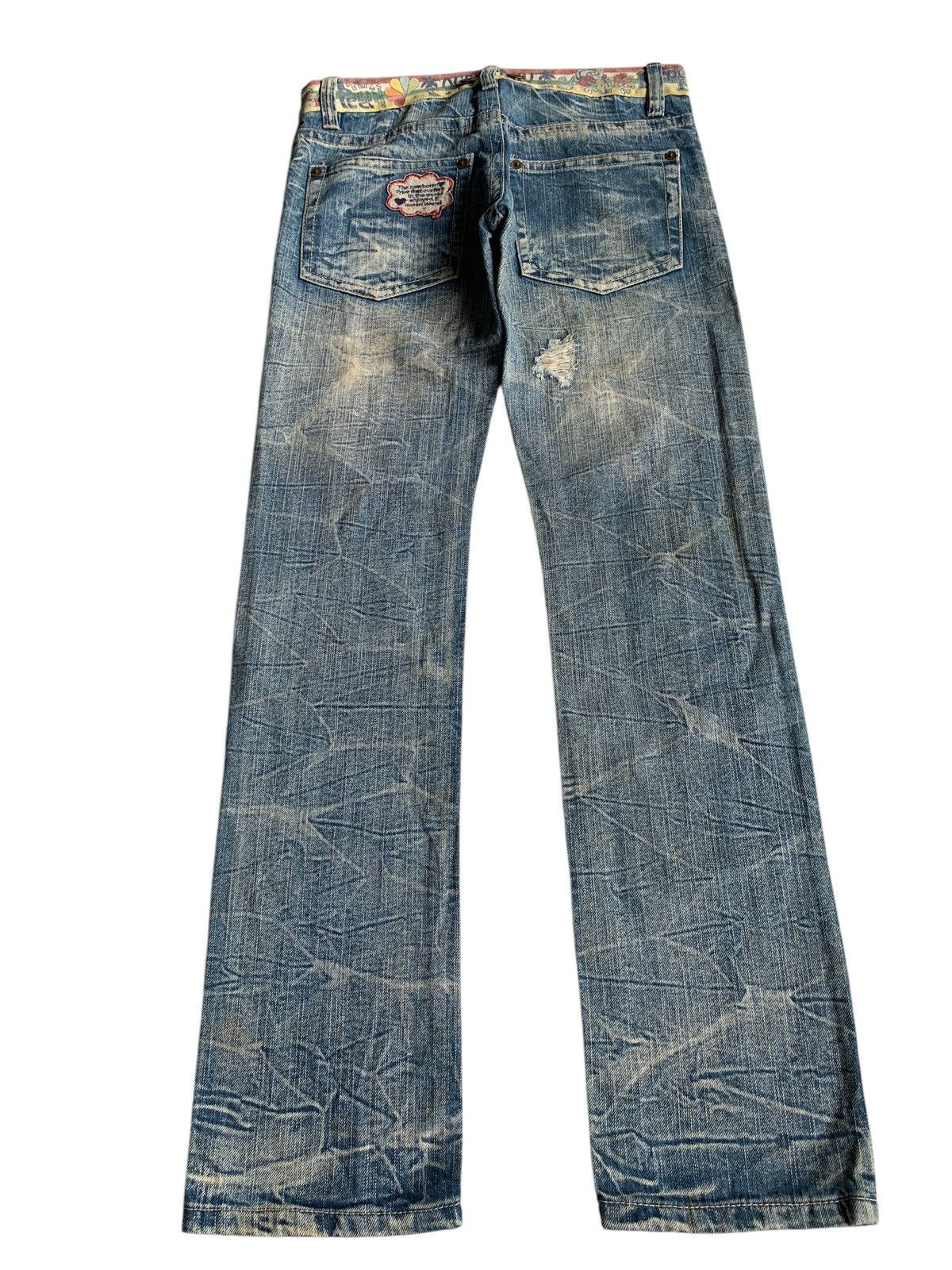 Other 💥 Vintage 90s Style Hyper Beach Stone Wash Patch Jeans Rare Size US 31 - 3 Thumbnail