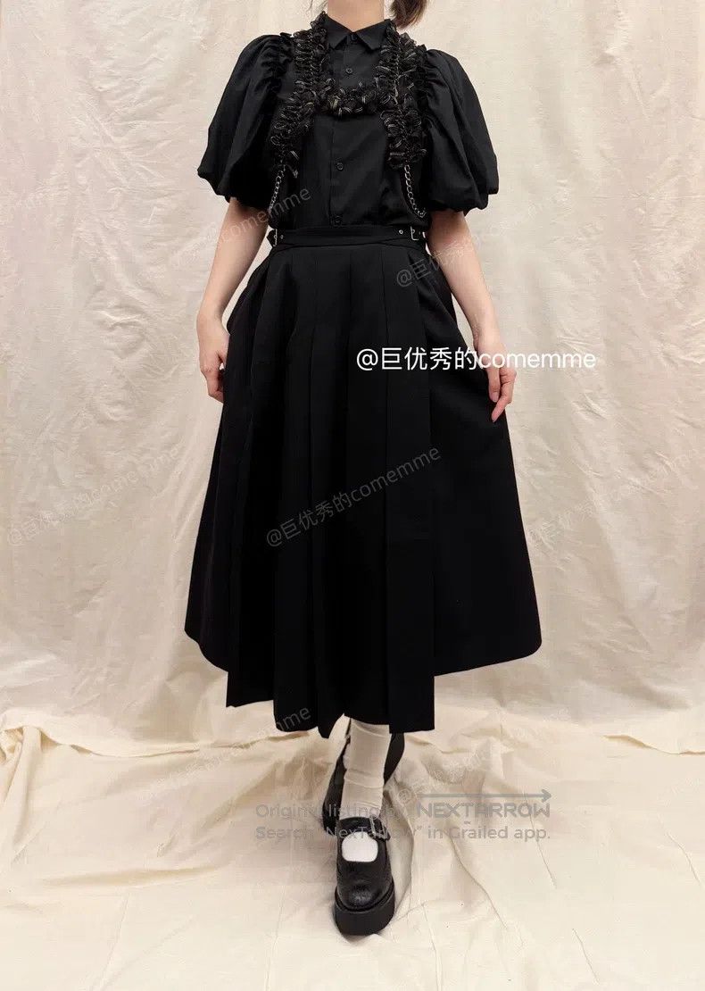 Other Comme Des Garcons size S Basic black pleated skirt with me Size 23" - 7 Thumbnail