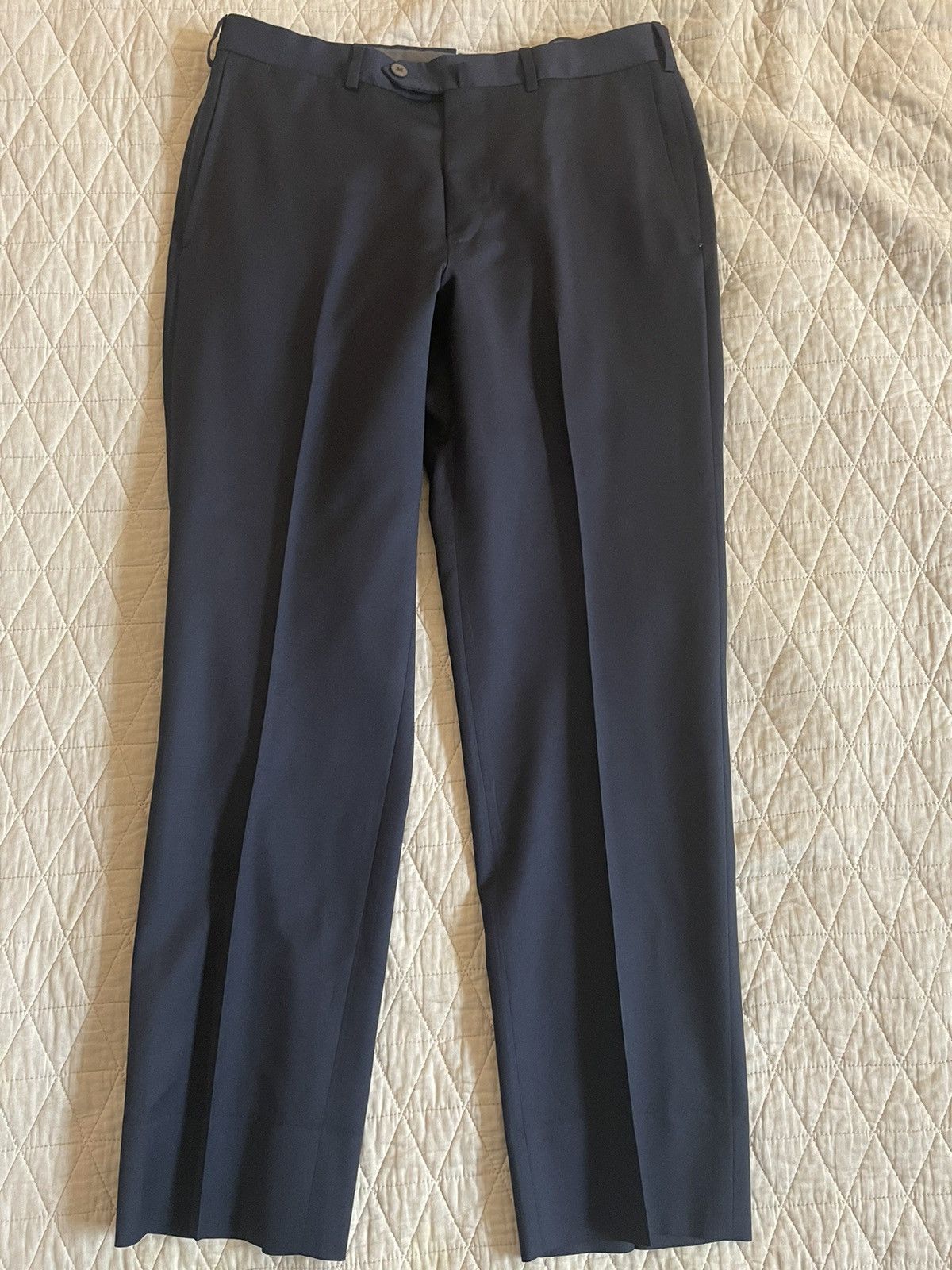 Ermenegildo Zegna Flat Front Micronsphere Wool Trouser Size 48R - 3 Thumbnail