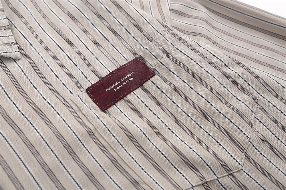 Japanese Brand × Vintage Japanese retro men's handsome long-sleeved striped shirt Size US M / EU 48-50 / 2 - 4 Thumbnail