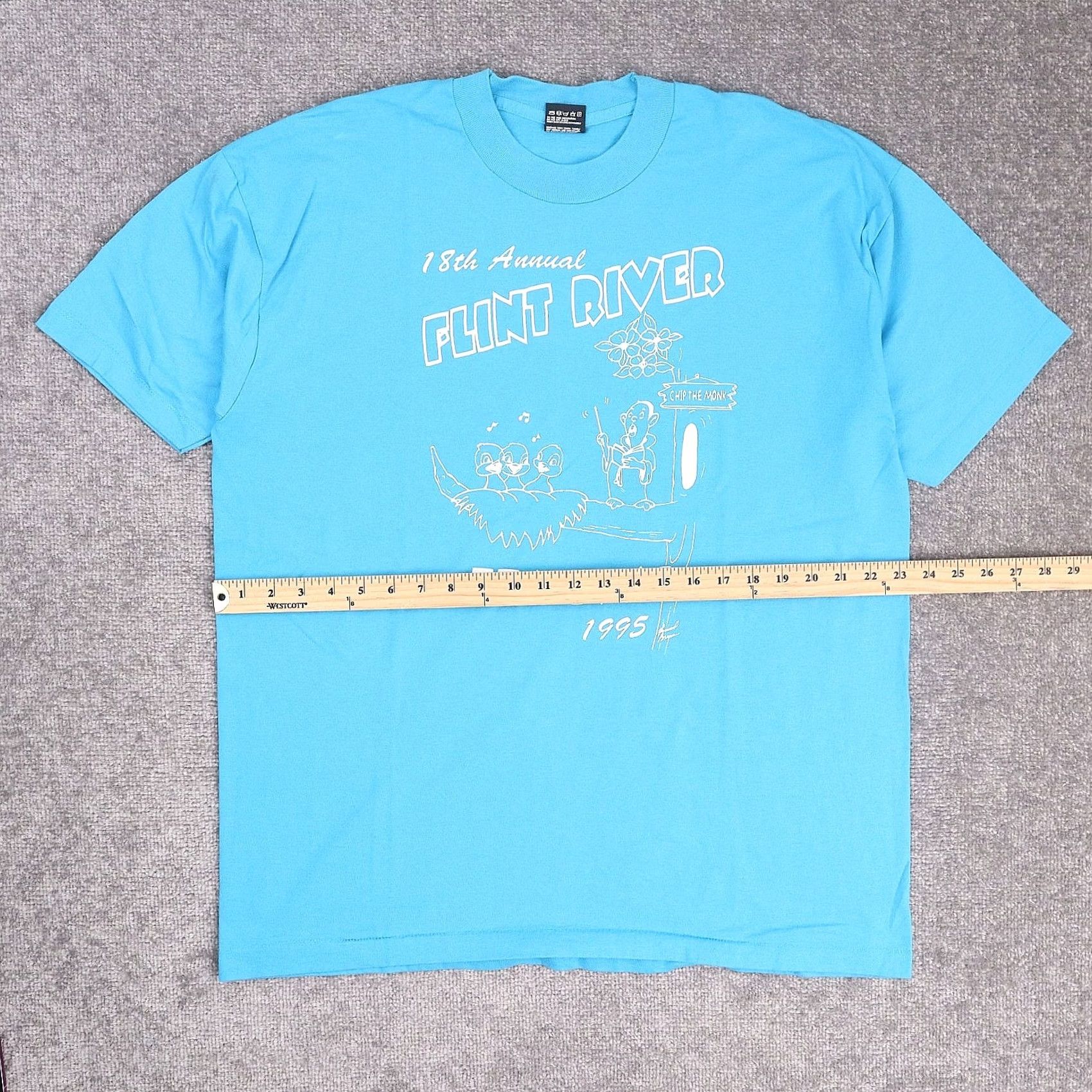 Vintage VTG Flint River Festival Florida USA Made in USA XL Blue Short Sleeve T-Shirt Men Size US XL / EU 56 / 4 - 4 Thumbnail