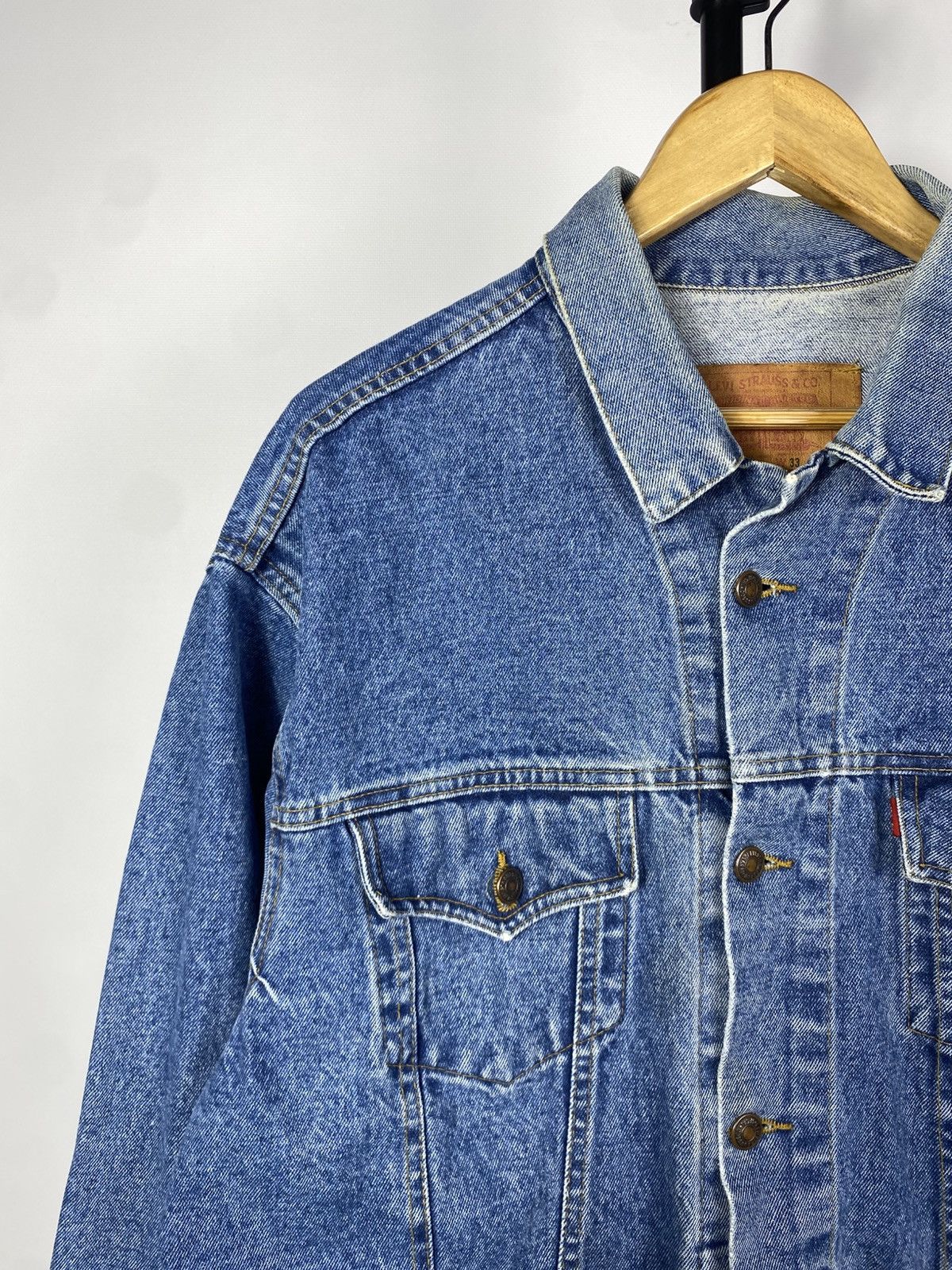 Levi's × Levi's Vintage Clothing × Vintage Vtg Levis USA Reworked 501 Pants Trucker Denim Jacket Size US M / EU 48-50 / 2 - 3 Thumbnail