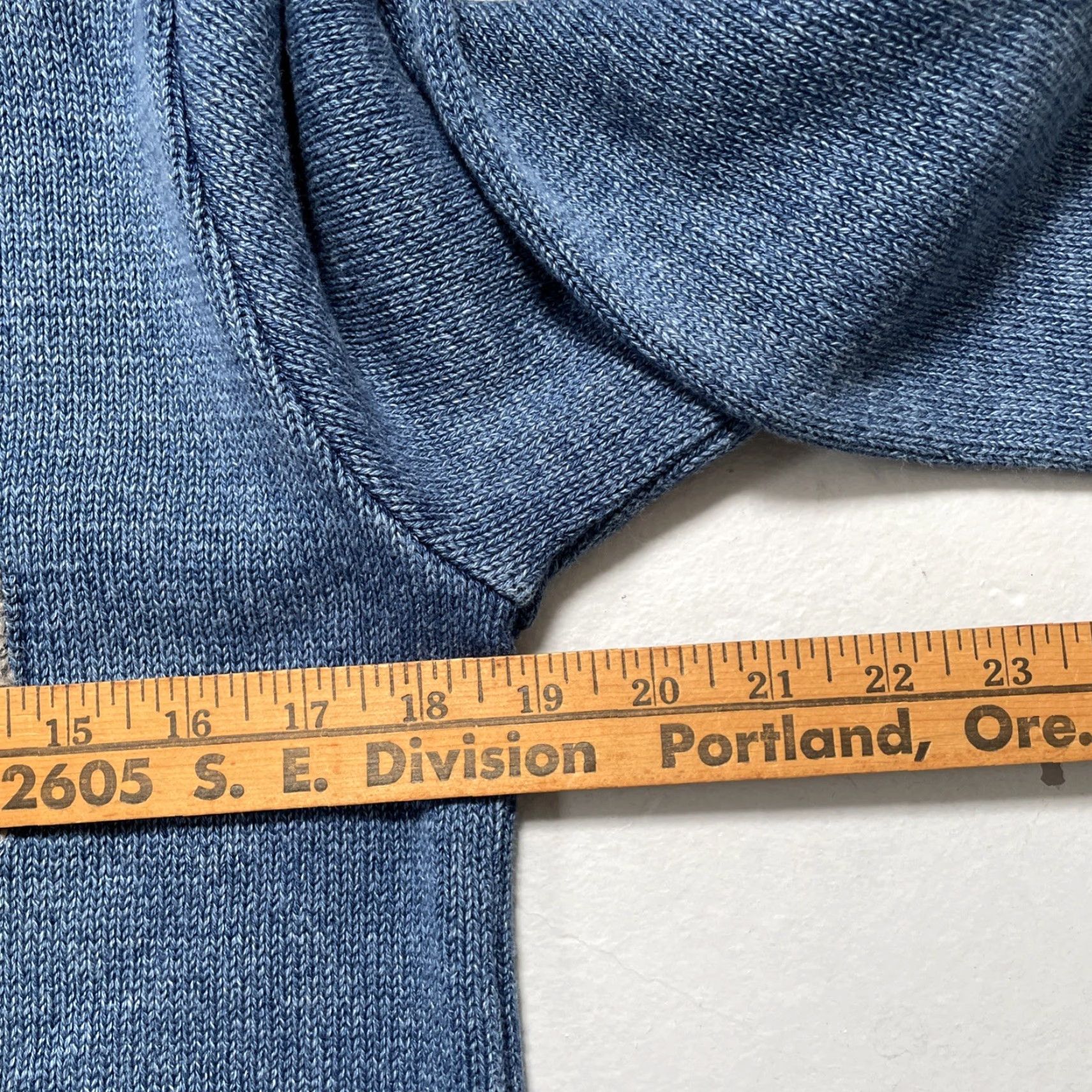 Vintage Blue Willi’s Wool Cotton Knit Sweater Denim Indigo Blue 90s Vintage Womens M - Danish Made Size M / US 6-8 / IT 42-44 - 3 Thumbnail