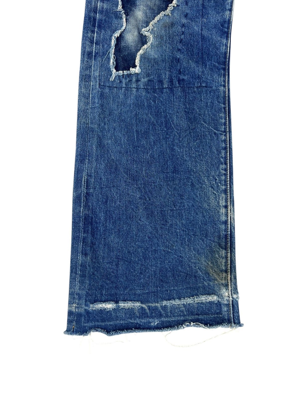 Levi's Vintage Clothing Trashed 90s LVC Levi’s 501 XX Big E Mud Denim Selvedge Jeans Size US 32 / EU 48 - 10 Thumbnail