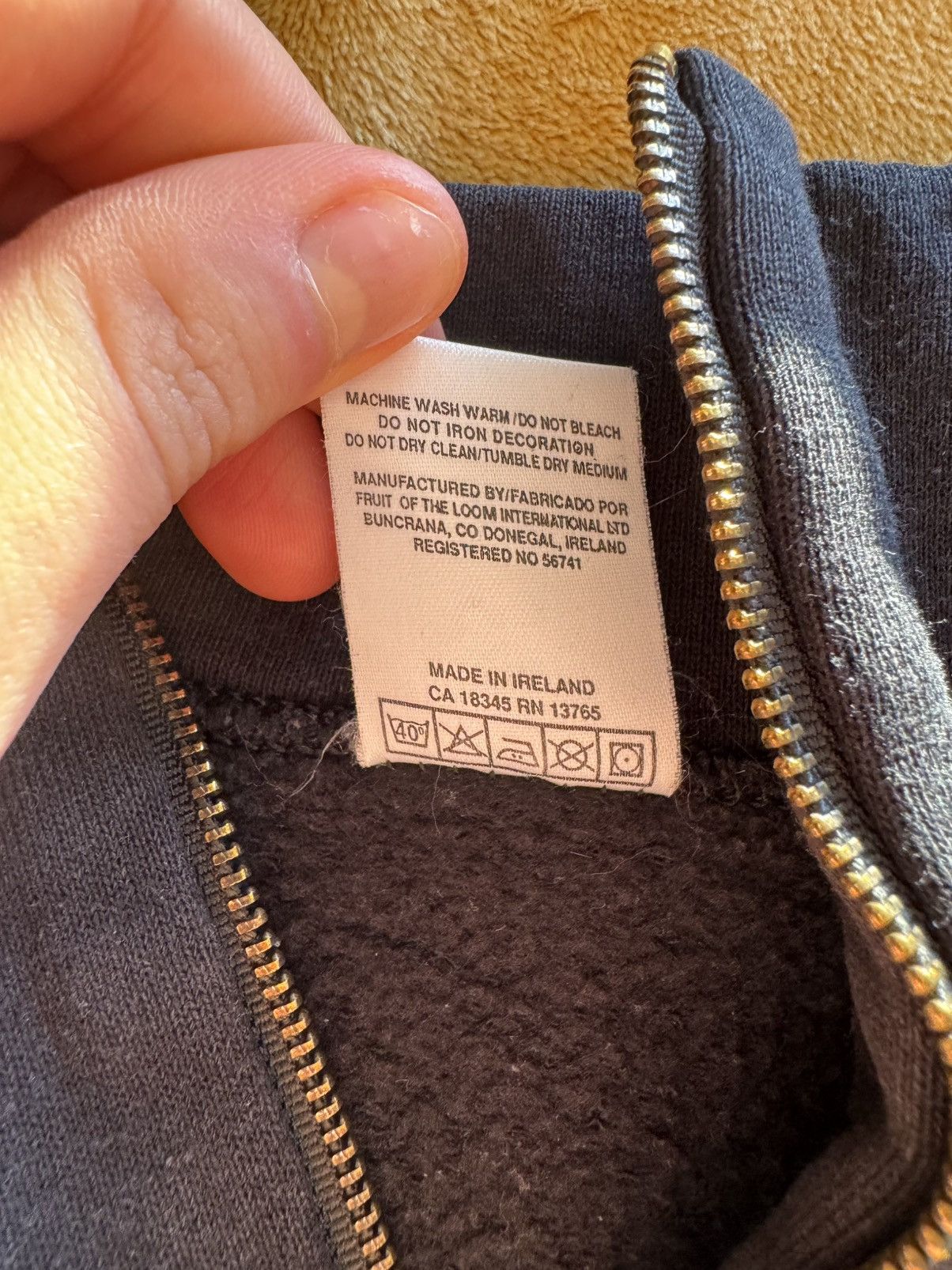 Fruit Of The Loom FRUIT OF THE LOOM VINTAGE QUARTER ZIP SWEATSHIRT Size US M / EU 48-50 / 2 - 5 Thumbnail