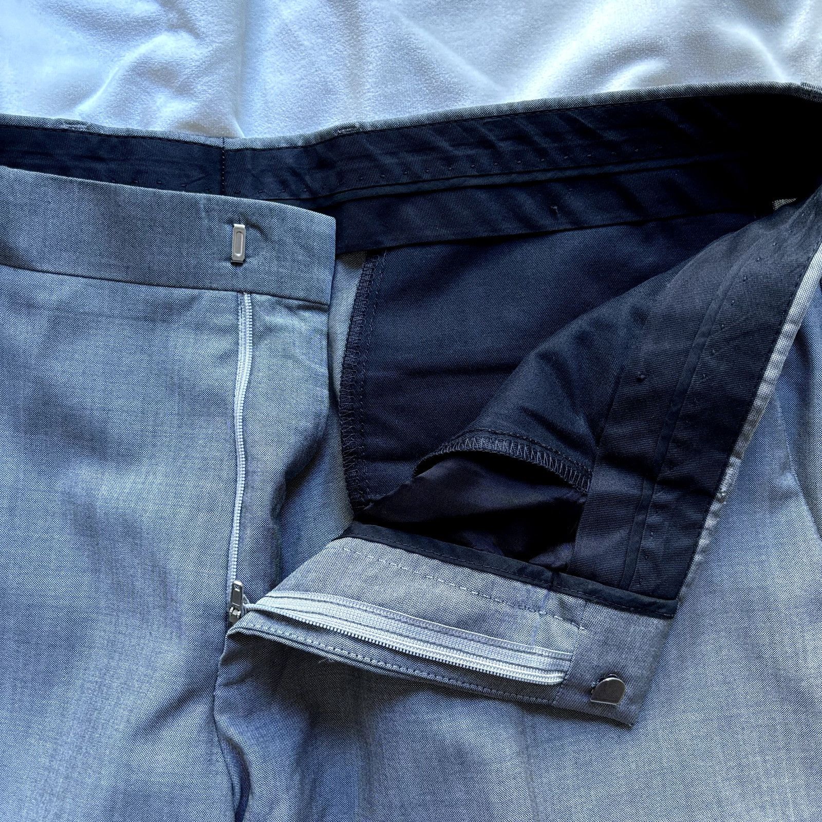 Hugo Boss Hugo Boss Huge4 Genlus3 Men's Dress Pants 36x31 Grey Wool Fl Size 36R - 7 Thumbnail