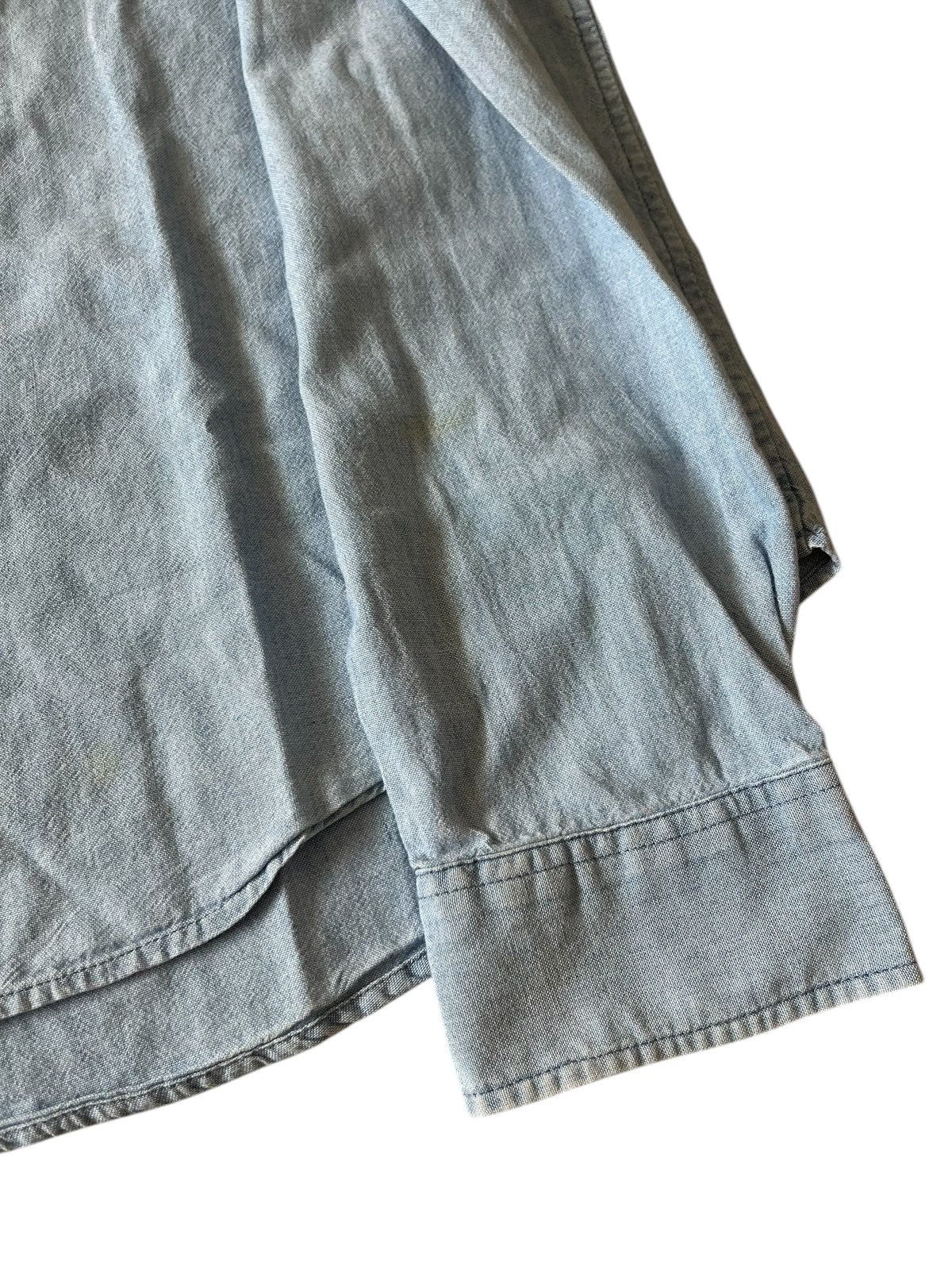 A.P.C. Vintage A.P.C chambray denim washed button up shirt Size US L / EU 52-54 / 3 - 3 Thumbnail