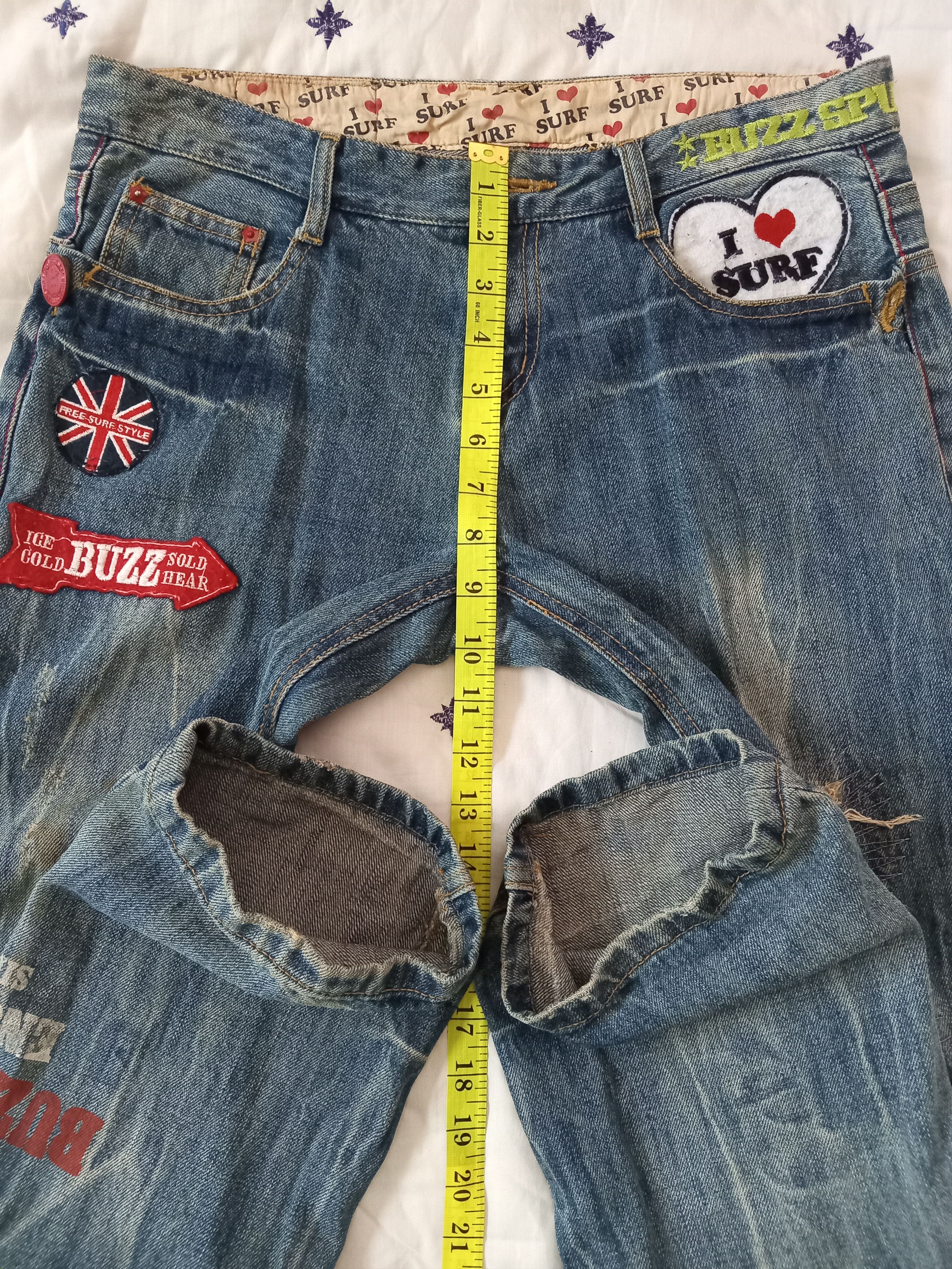 Japanese Brand BUZZ SPUNKY Rusty Distressed Patches Jeans Size US 32 / EU 48 - 4 Thumbnail