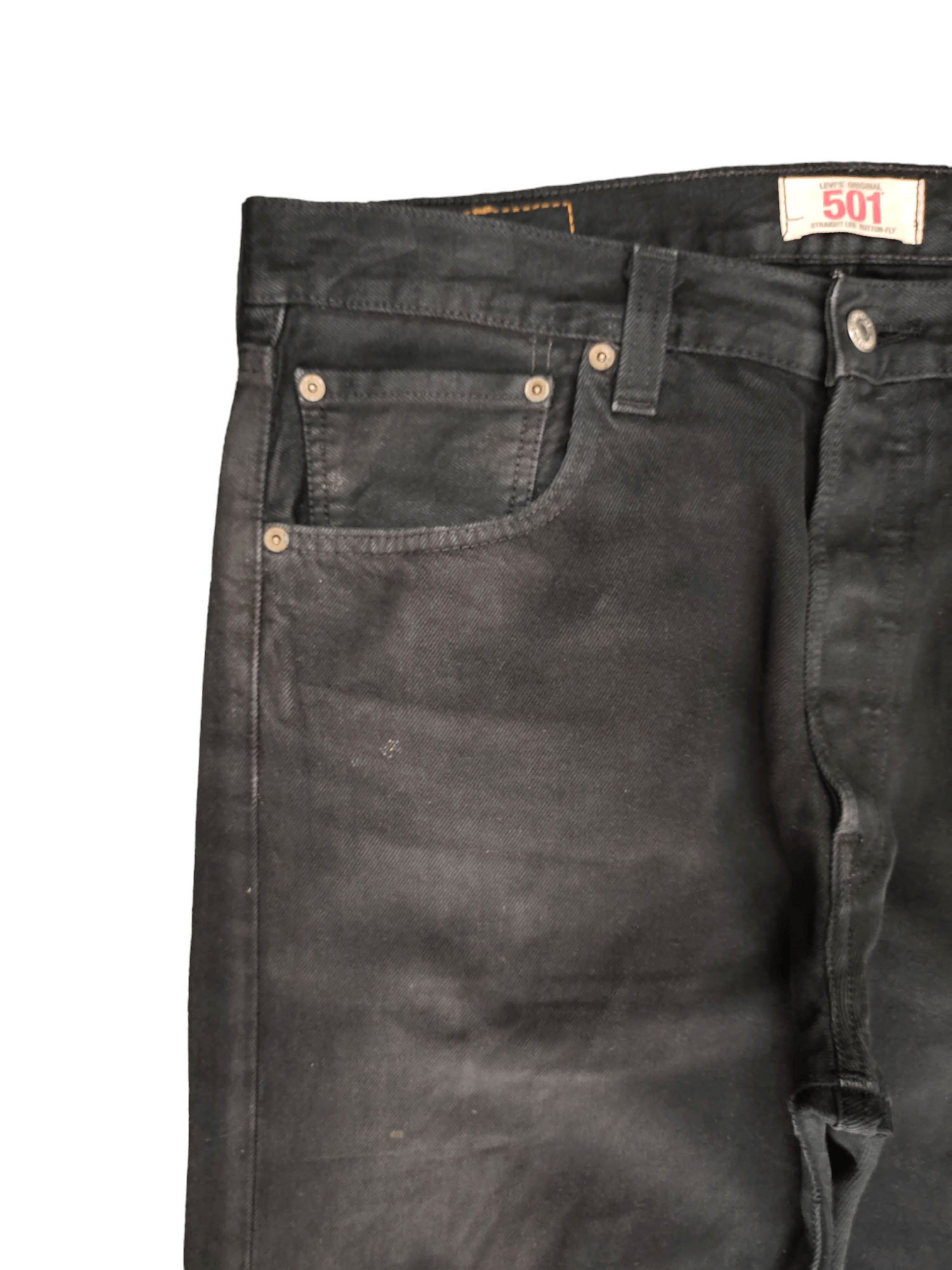 Levi's Vintage Clothing Size 34x31 Vintage Levis 501 Super Black Jeans Distressed Size US 34 / EU 50 - 4 Thumbnail