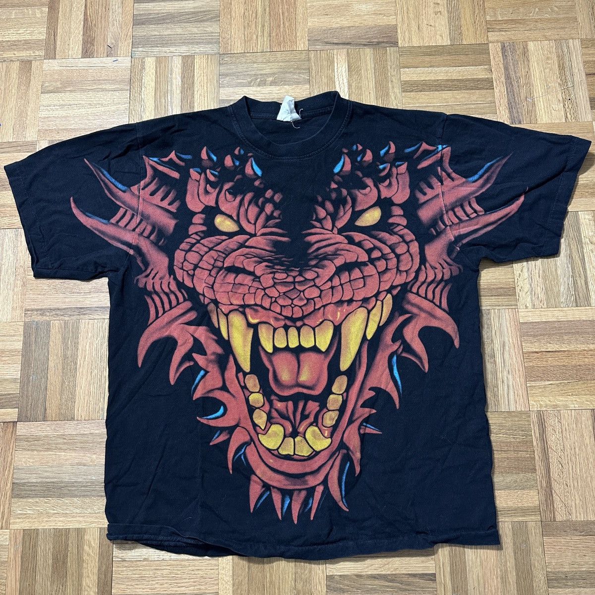 Vintage Vintage Dragon allover print tee Size US XL / EU 56 / 4 - 1 Thumbnail