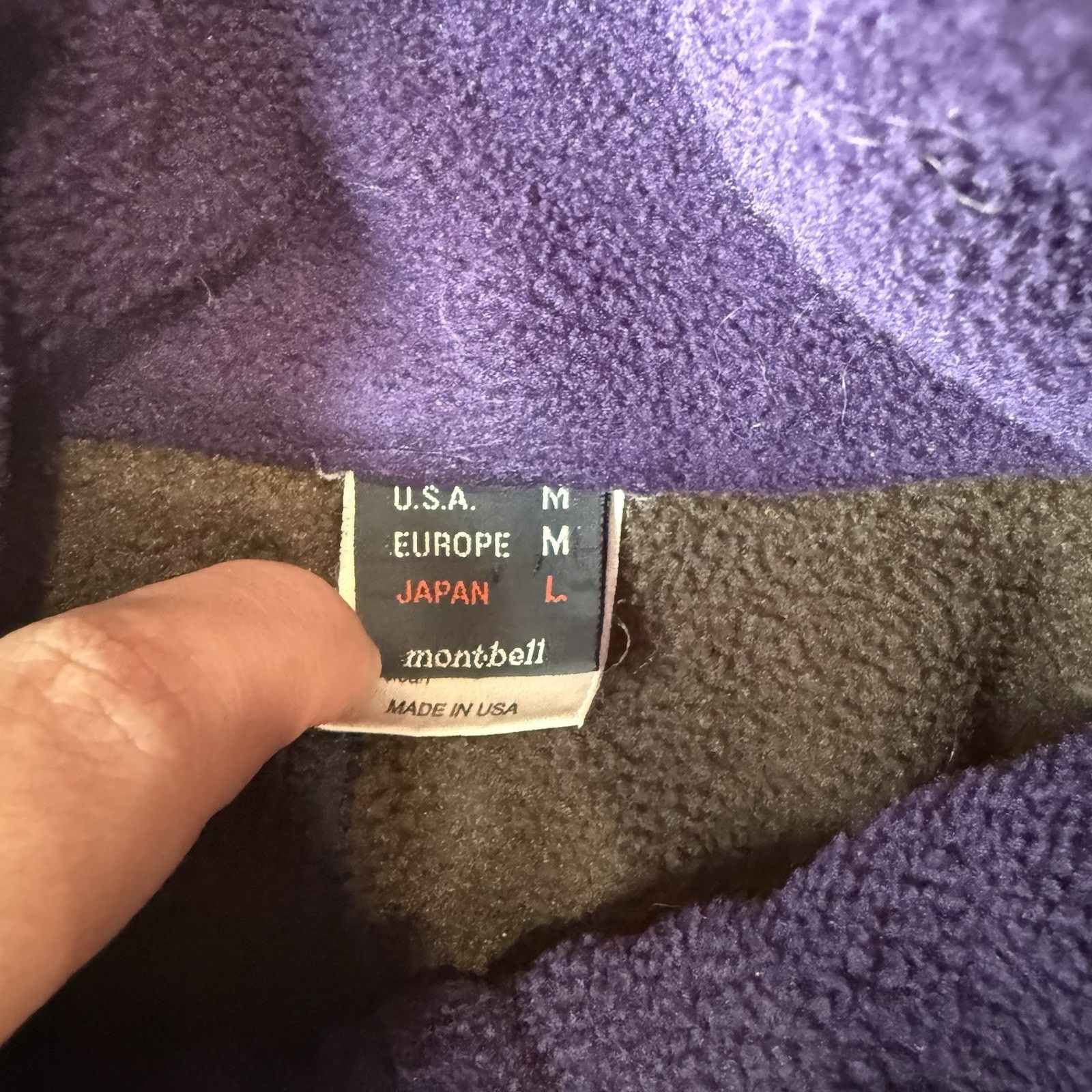 Montbell Vintage Montbell Fleece Jacket Medium Olive Purple Full Zip Size US M / EU 48-50 / 2 - 8 Thumbnail