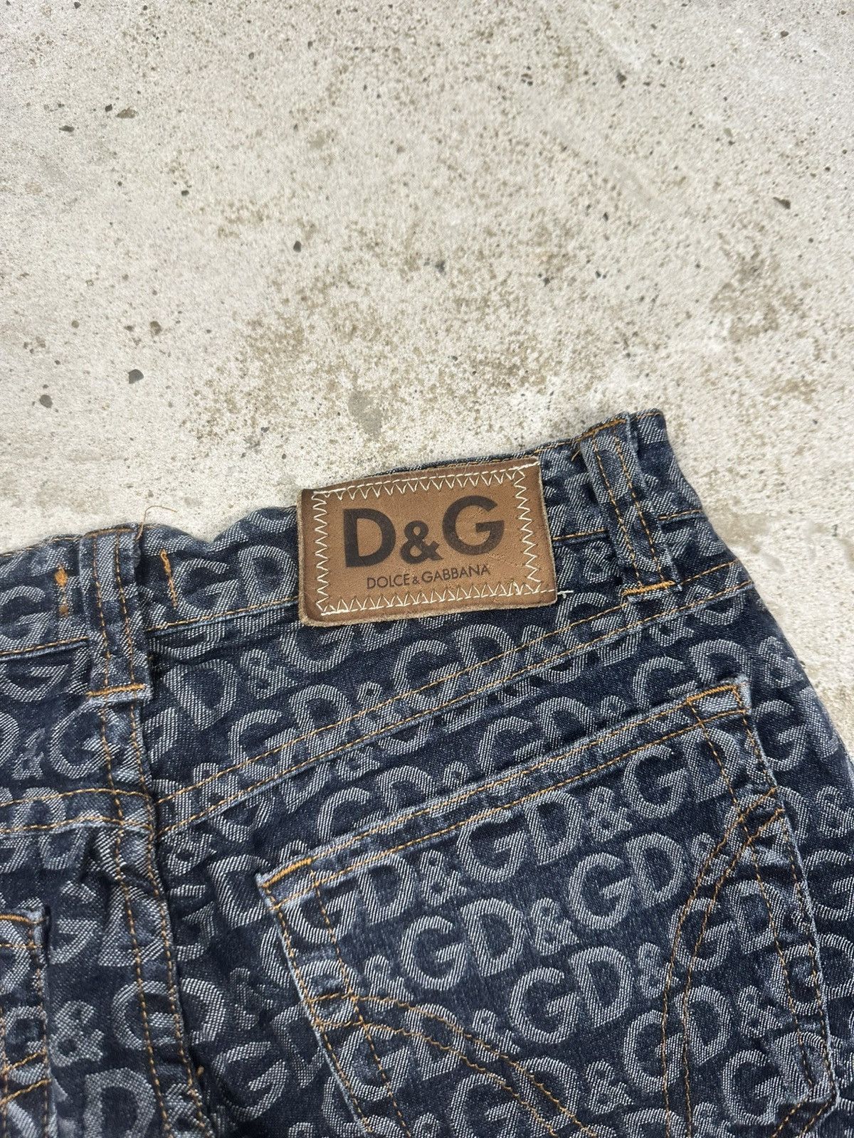 Dolce & Gabbana 2001 Dolce & Gabbana Monogram DG Jeans Denim Pants Size 29" - 19 Thumbnail