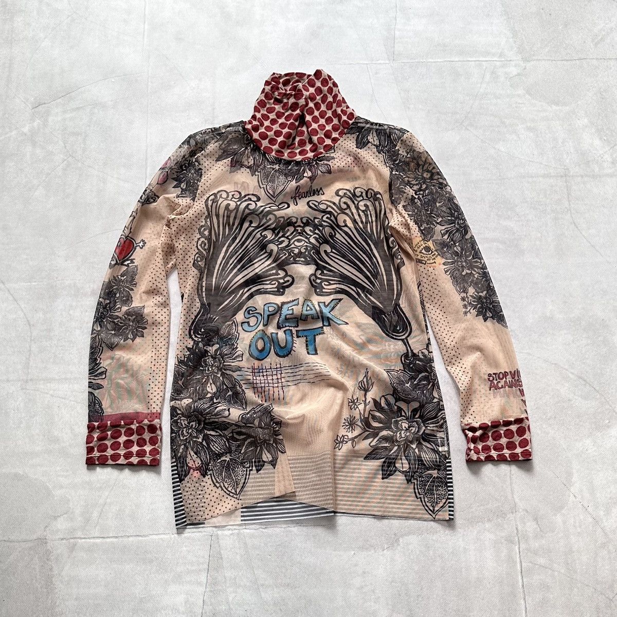 Hysteric Glamour × Undercover Mesh Top Tattoo Long Sleeve T Shirt Cop Copine JPG Vibe Size M / US 6-8 / IT 42-44 - 11 Thumbnail