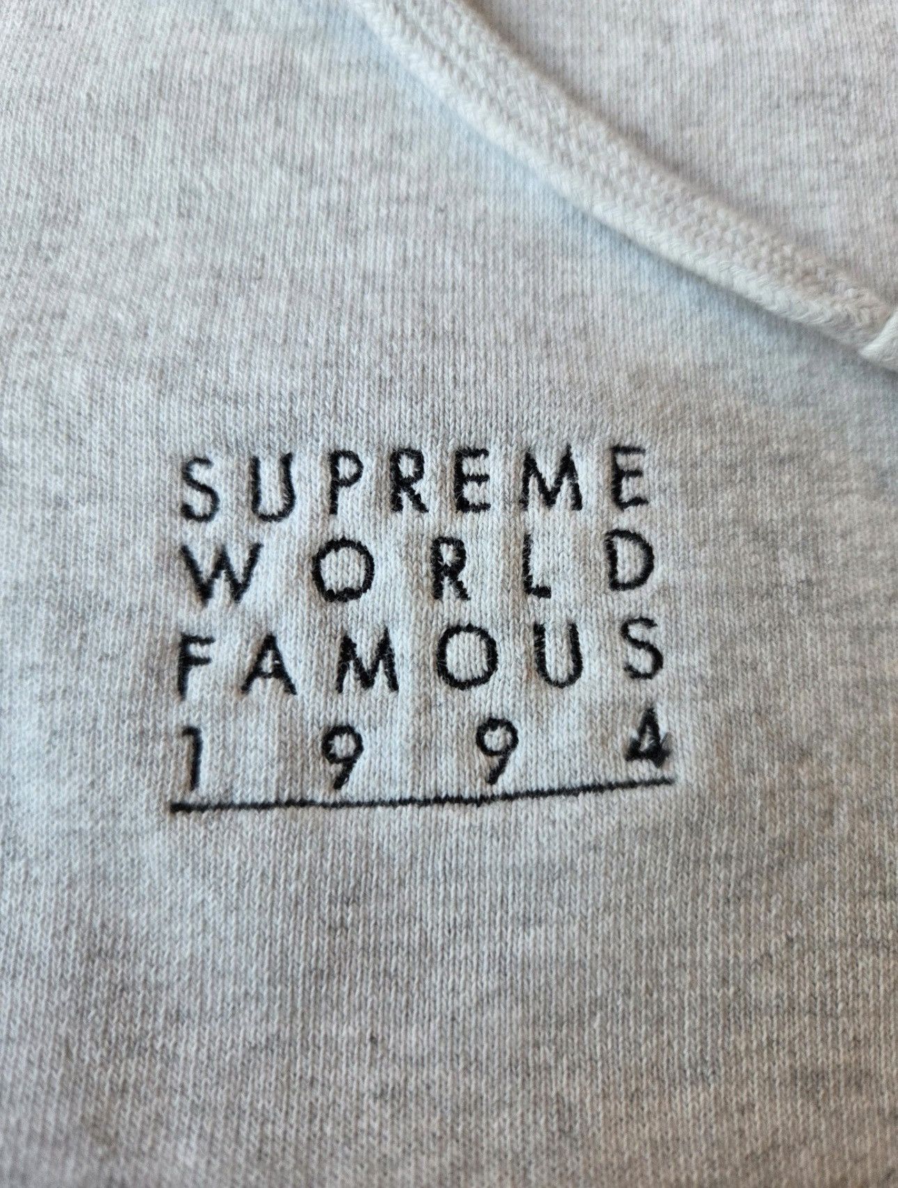 Supreme Supreme World Famous 1994 Light Grey Zip Up Size US M / EU 48-50 / 2 - 2 Thumbnail