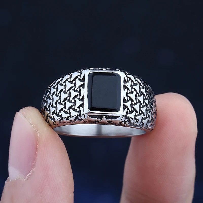 Jewelry Gem Stone Ring Trendy Jewelry Couple Gift Size ONE SIZE - 1 Thumbnail