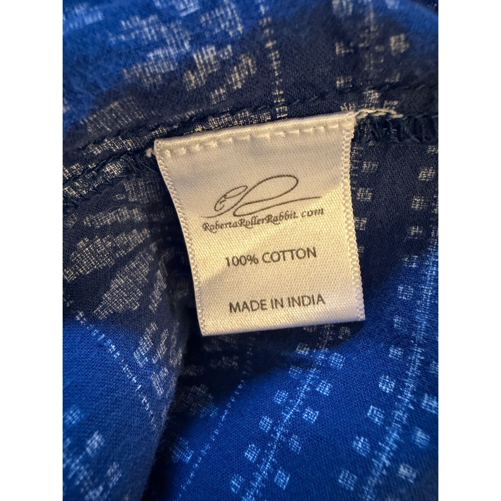 Other Roberta Roller Rabbit Navy Blue Cotton Midi Dress Size M / US 6-8 / IT 42-44 - 4 Thumbnail