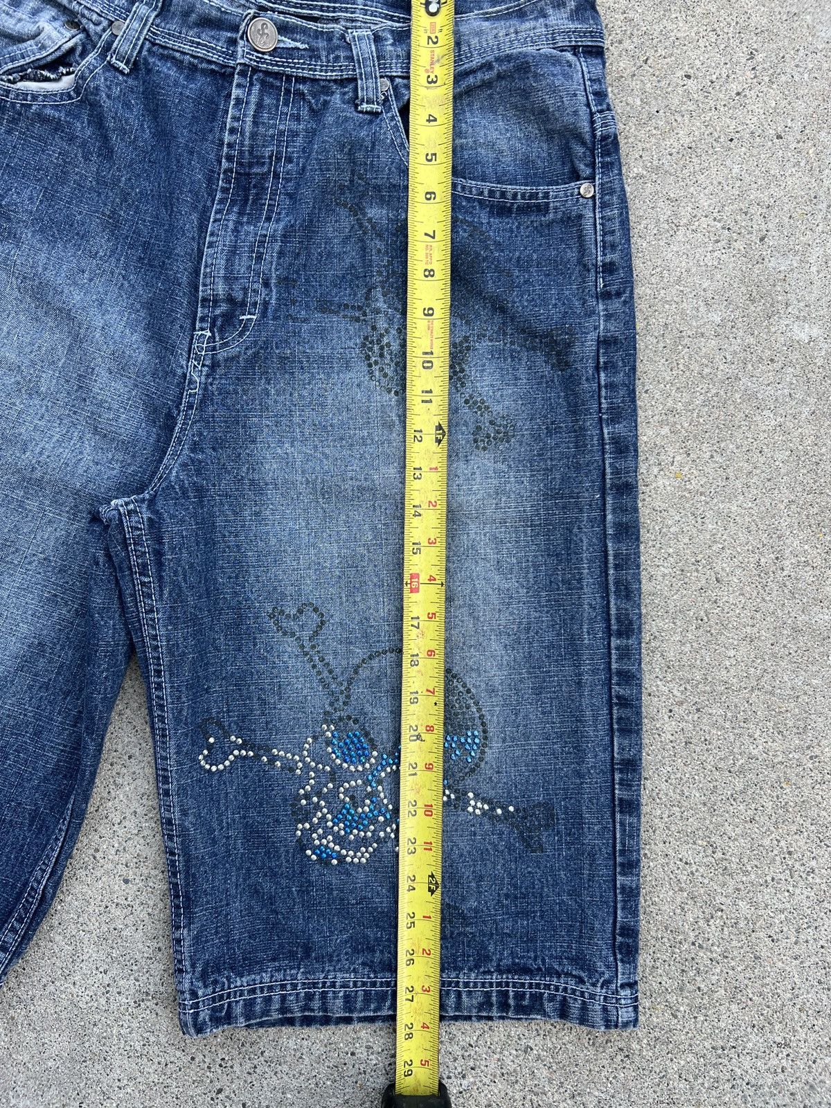 JNCO × Southpole Vintage Sacred Cult Indigo Loose Baggy Denim Shorts Size 34’ Size US 34 / EU 50 - 8 Thumbnail