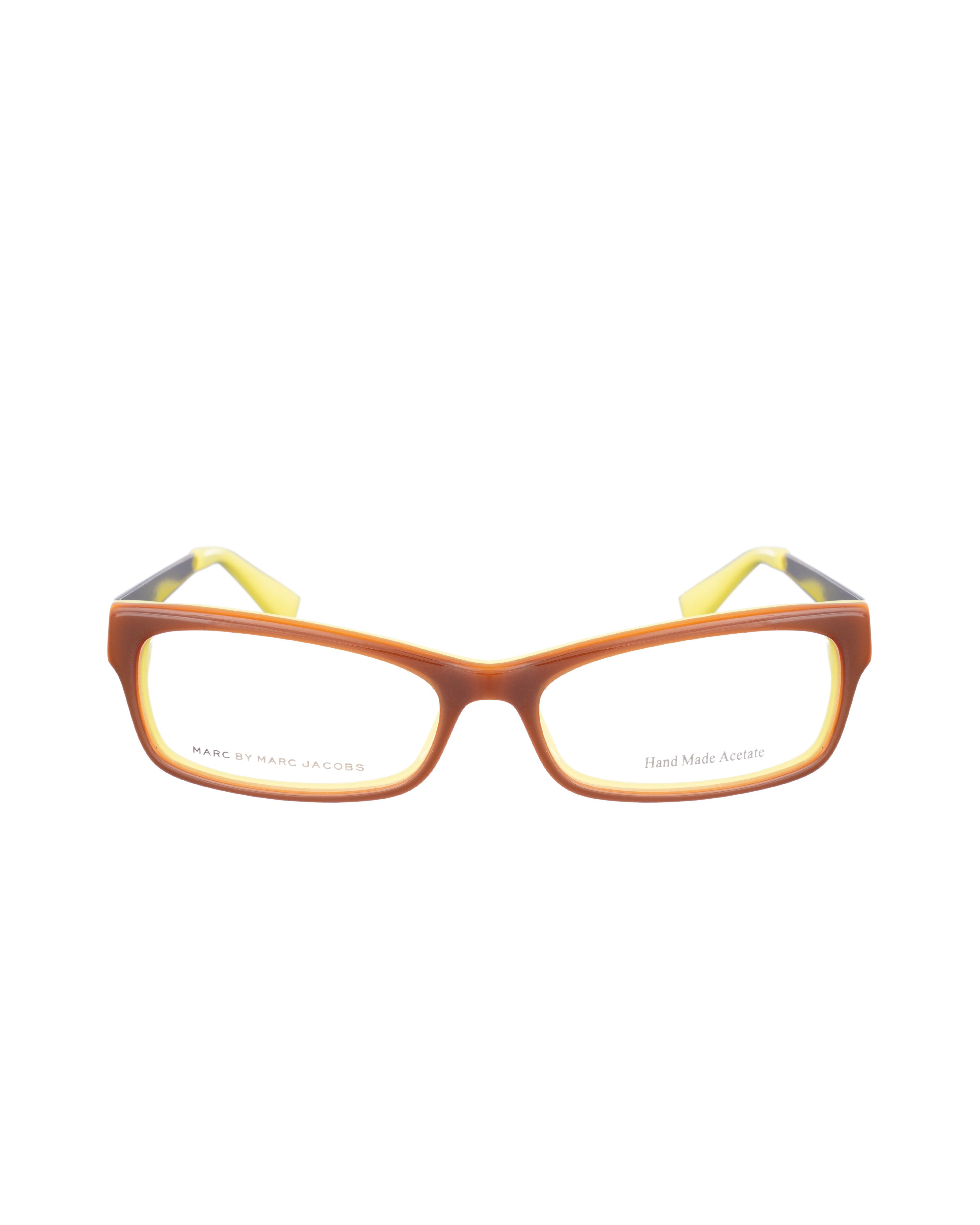Marc by Marc Jacobs Marc by Marc Jacobs 00s Brown and Toxic Yellow Glasses Size ONE SIZE - 1 Thumbnail