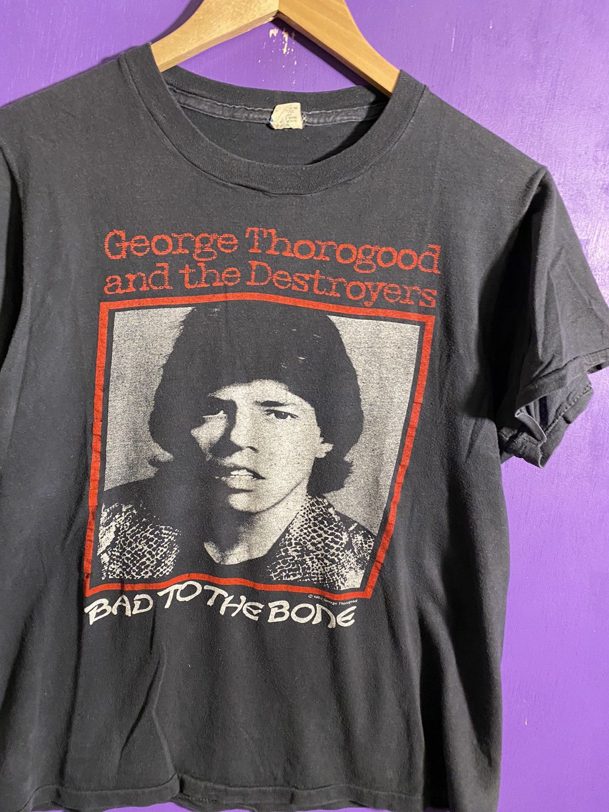 Band Tees × Vintage Vintage 1982 George Thorogood bad to the bone tour tee Size US M / EU 48-50 / 2 - 3 Thumbnail