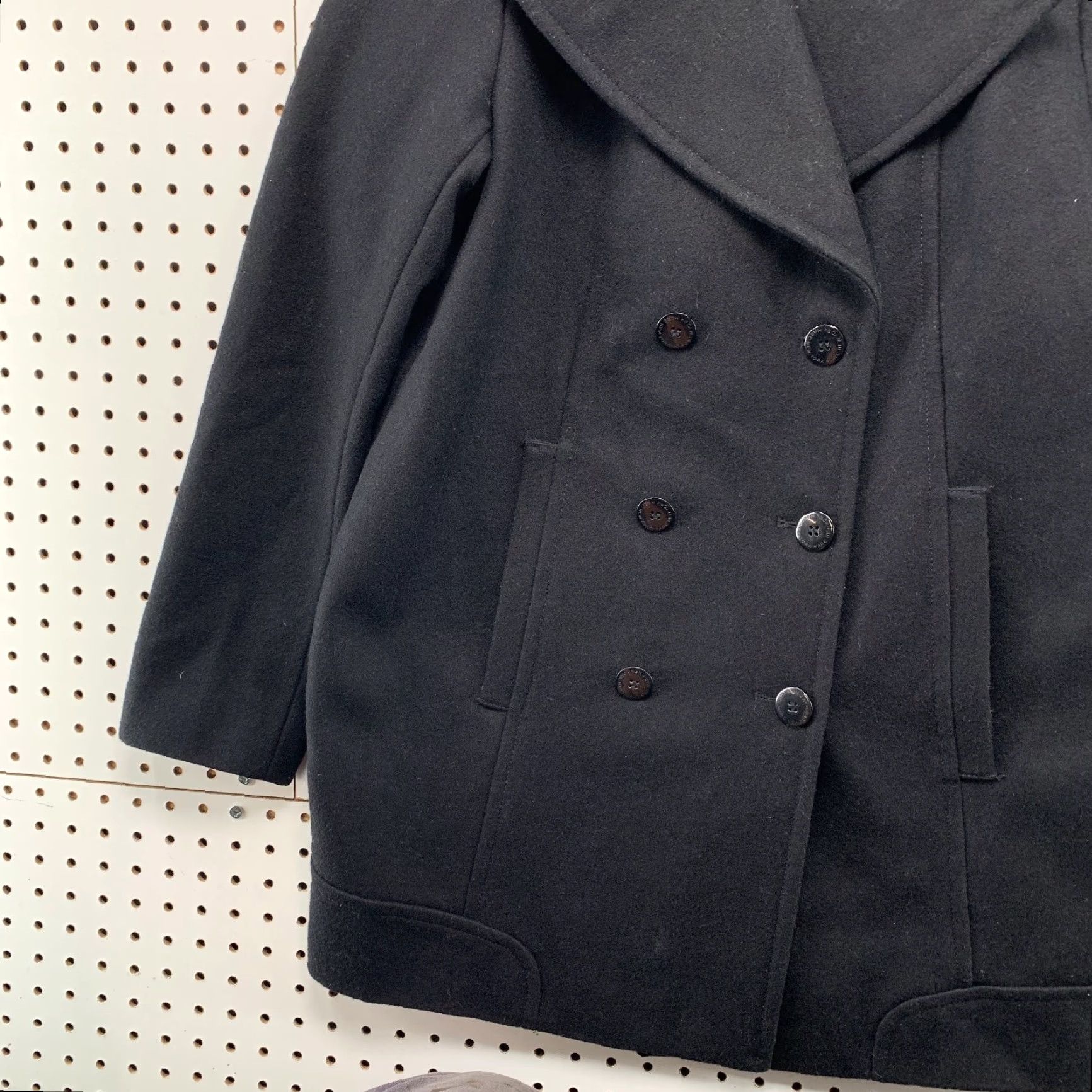 Vintage VINTAGE Marc New York Wool Coat Womens 8 Black Double Breasted Peacoat Business Coat Size M / US 6-8 / IT 42-44 - 7 Thumbnail