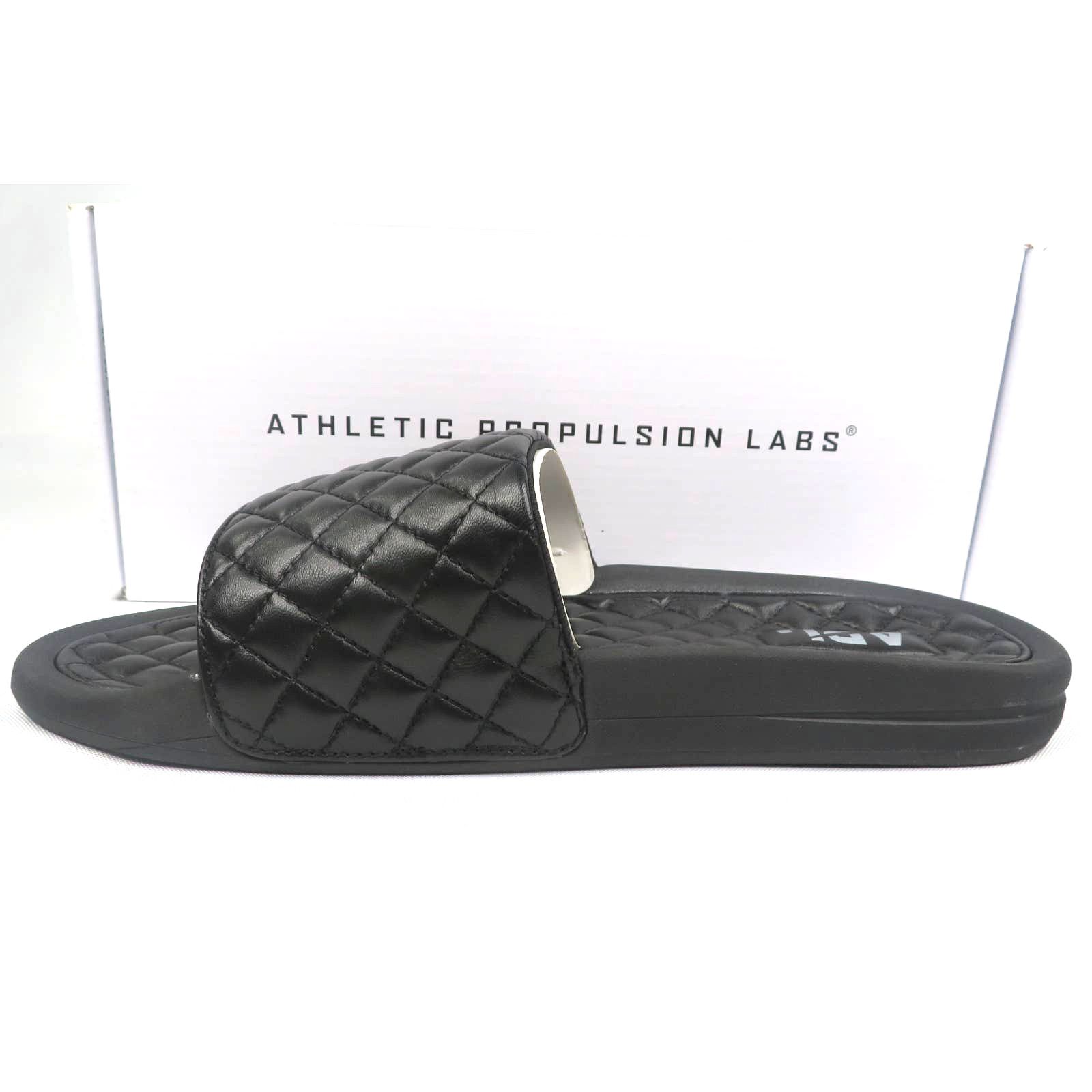 Athletic Propulsion Labs APL Black Lusso Quilted Leather Slide Sandal Women's Sz 10 Size US 10 / IT 40 - 2 Thumbnail