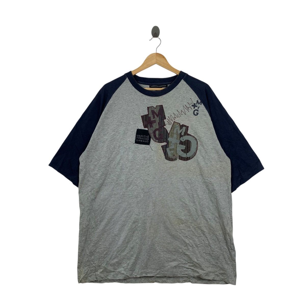 Marithe + Francois Girbaud MARITHE FRANCOIS GIRBAUD Le Jean Tee Shirt Top Embossed Size US XL / EU 56 / 4 - 1 Thumbnail
