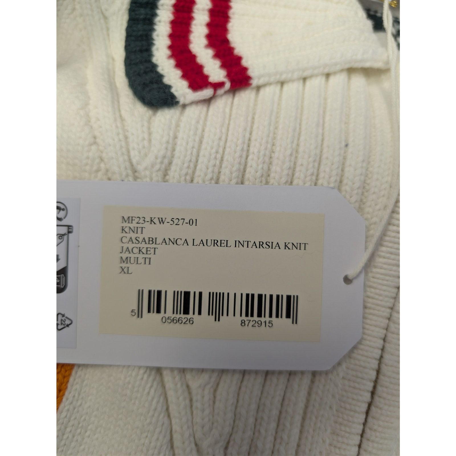 Casablanca o1rshd1 Laurel Intarsia Knit Jacket in Multi Size US XL / EU 56 / 4 - 21 Thumbnail