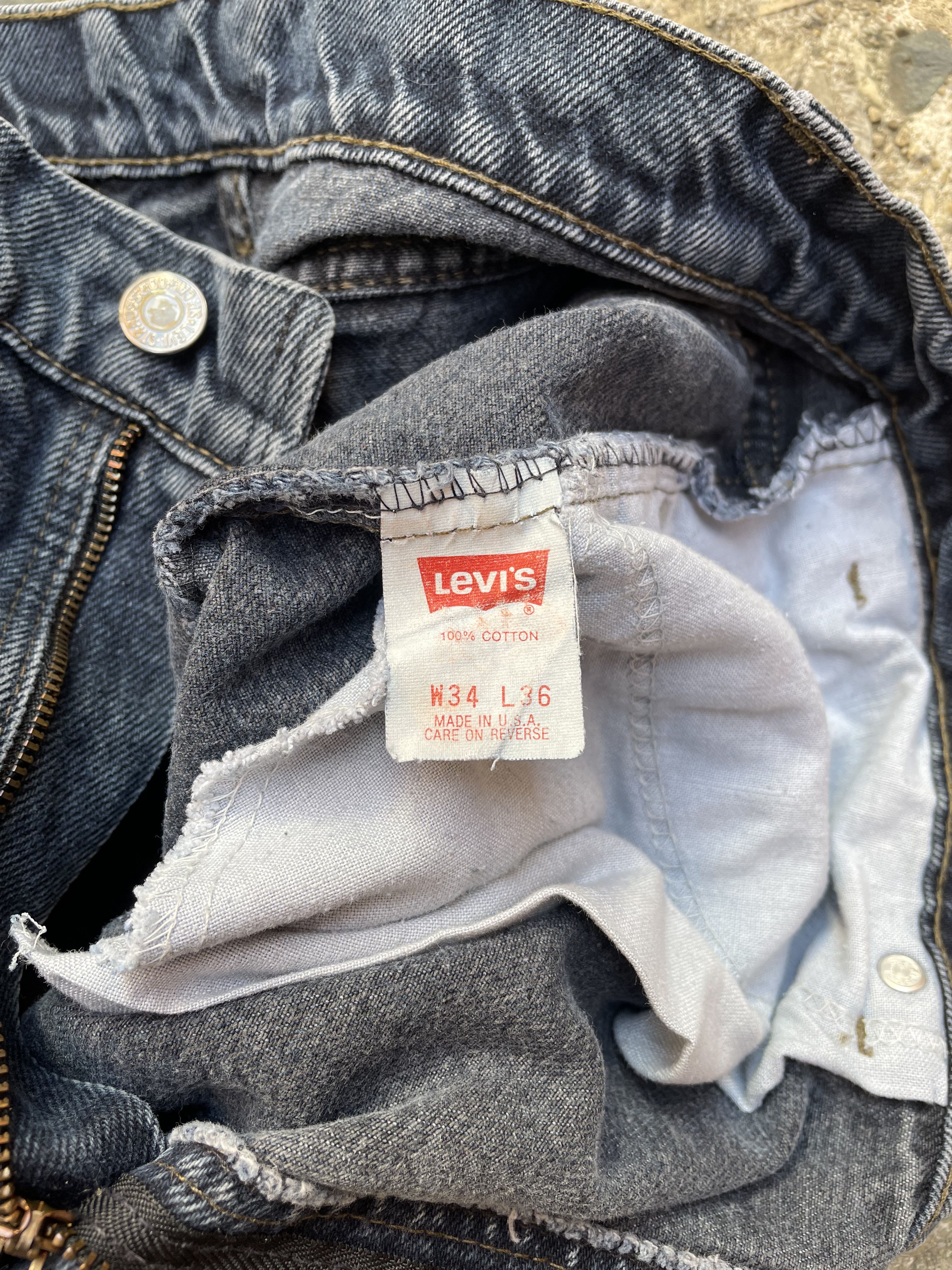 Levi's × Vintage VTG 1990 Levi's 550 Dark Wash Denim Jeans Size US 33 - 6 Thumbnail