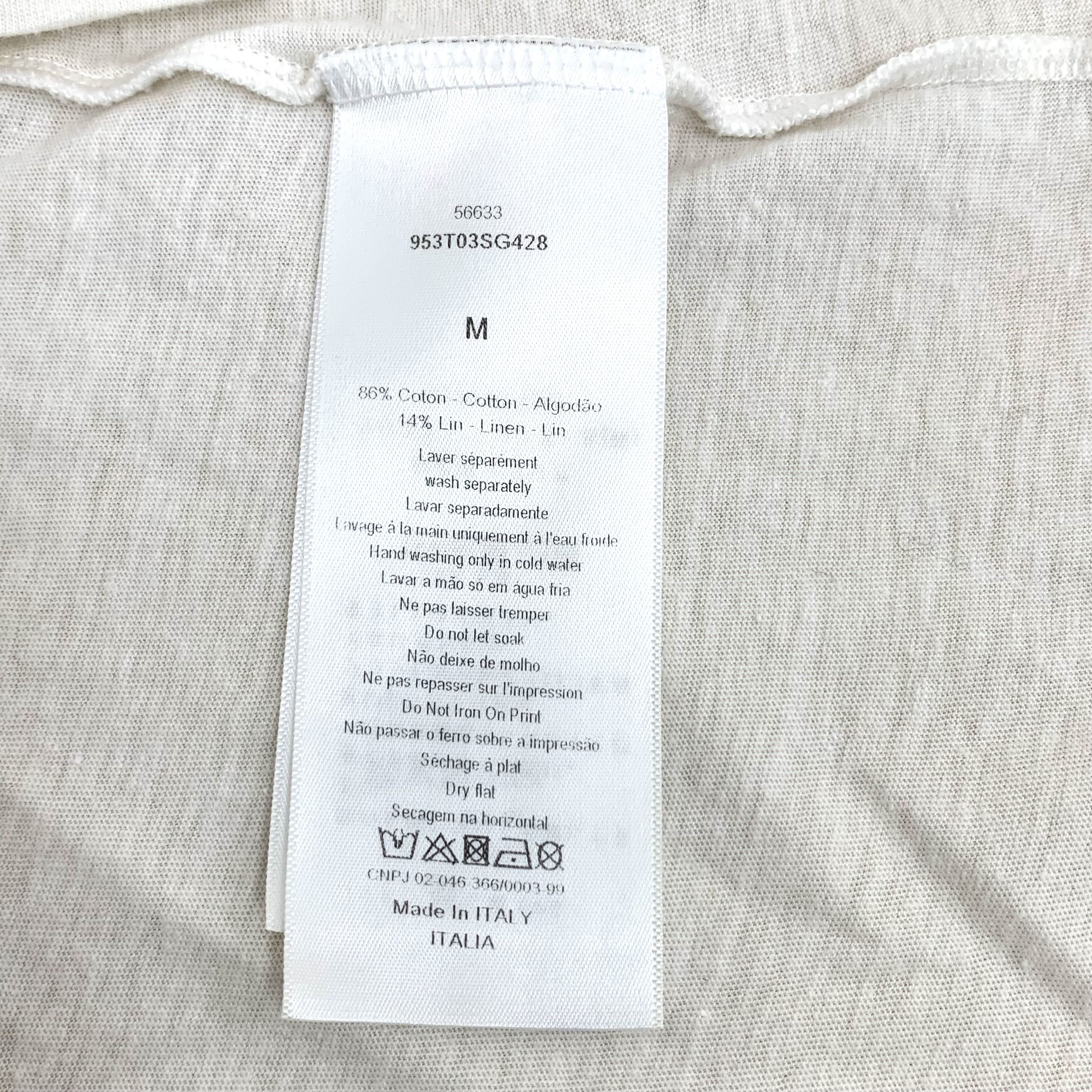 Dior Dior Logo T-Shirt White (M) Size US M / EU 48-50 / 2 - 8 Thumbnail