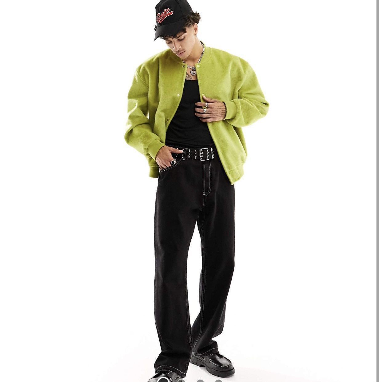 Asos ASOS Oversized Wool Bomber Jacket Size US S / EU 44-46 / 1 - 8 Thumbnail