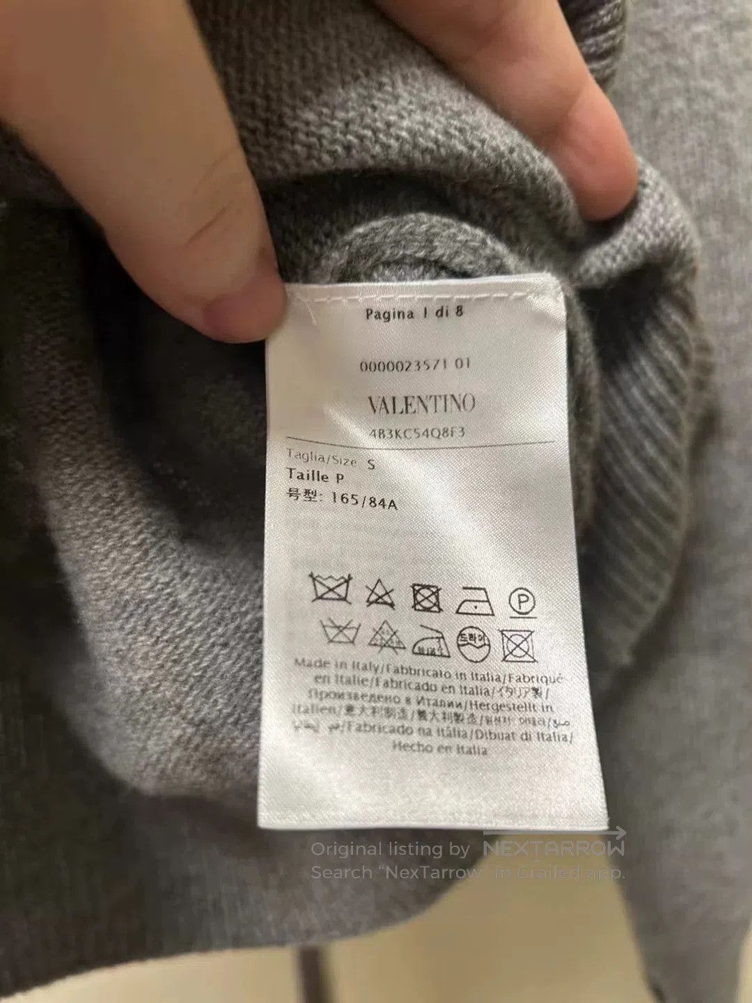 Valentino Valentino Gray Floral Wool Sweater S. Size US S / EU 44-46 / 1 - 5 Thumbnail