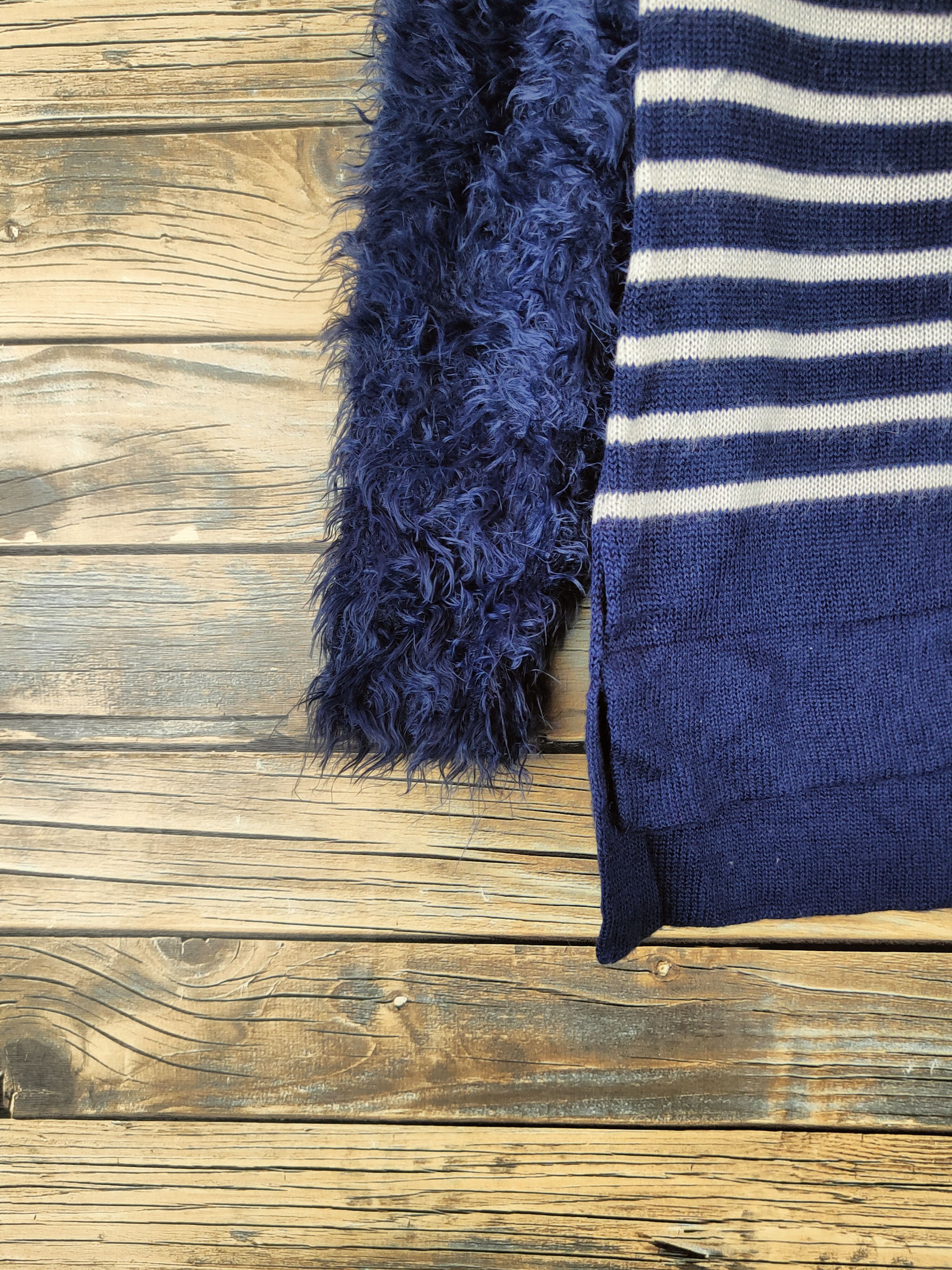 Japanese Brand Polo Studio Alivier Navy Fur Mohair Knitwear #46-540 Size M / US 6-8 / IT 42-44 - 4 Thumbnail