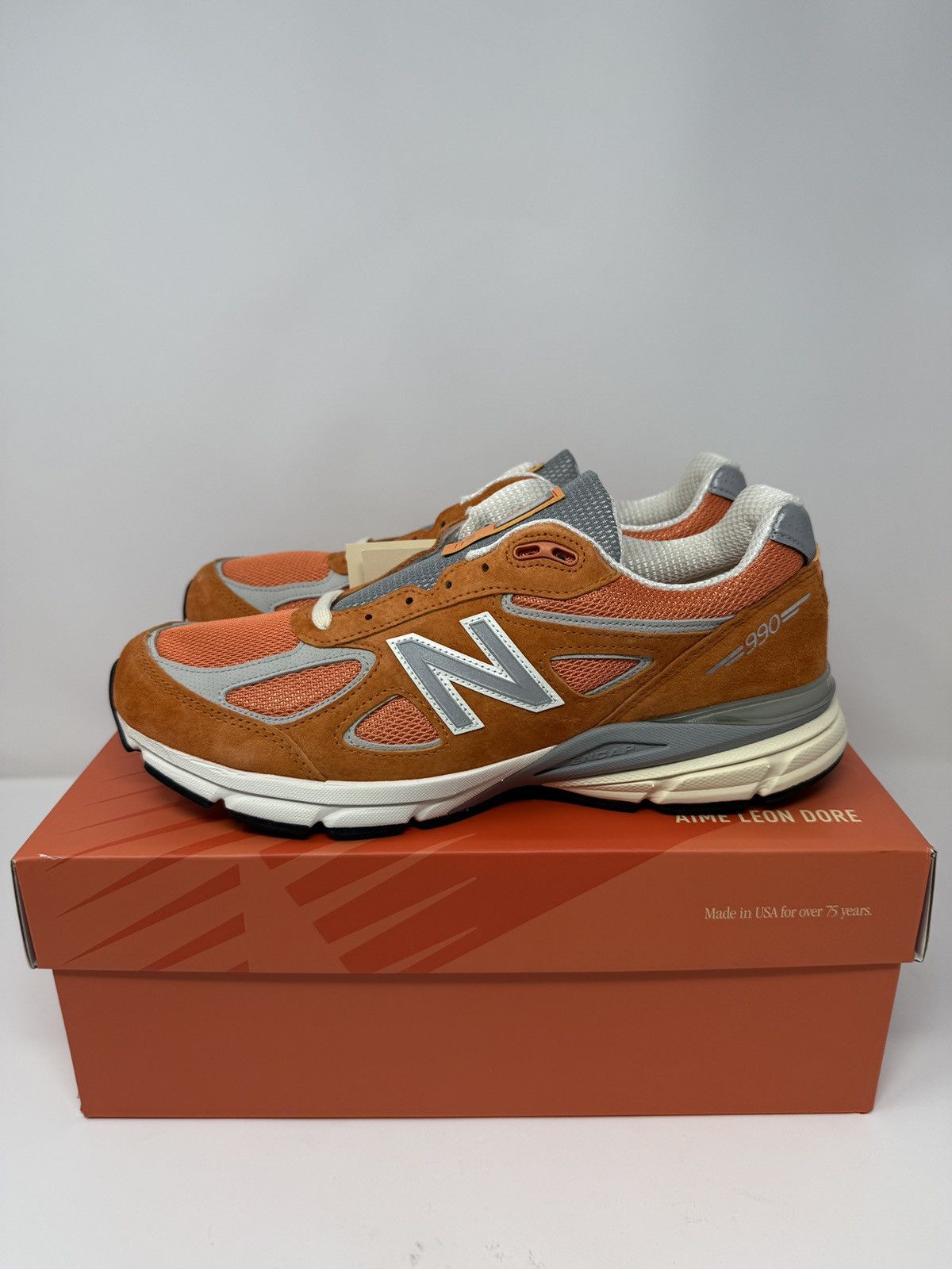 New Balance New Balance 990 v4 MiUSA Aime Leon Dore Red Clay Size 10 Size US 10 / EU 43 - 7 Thumbnail