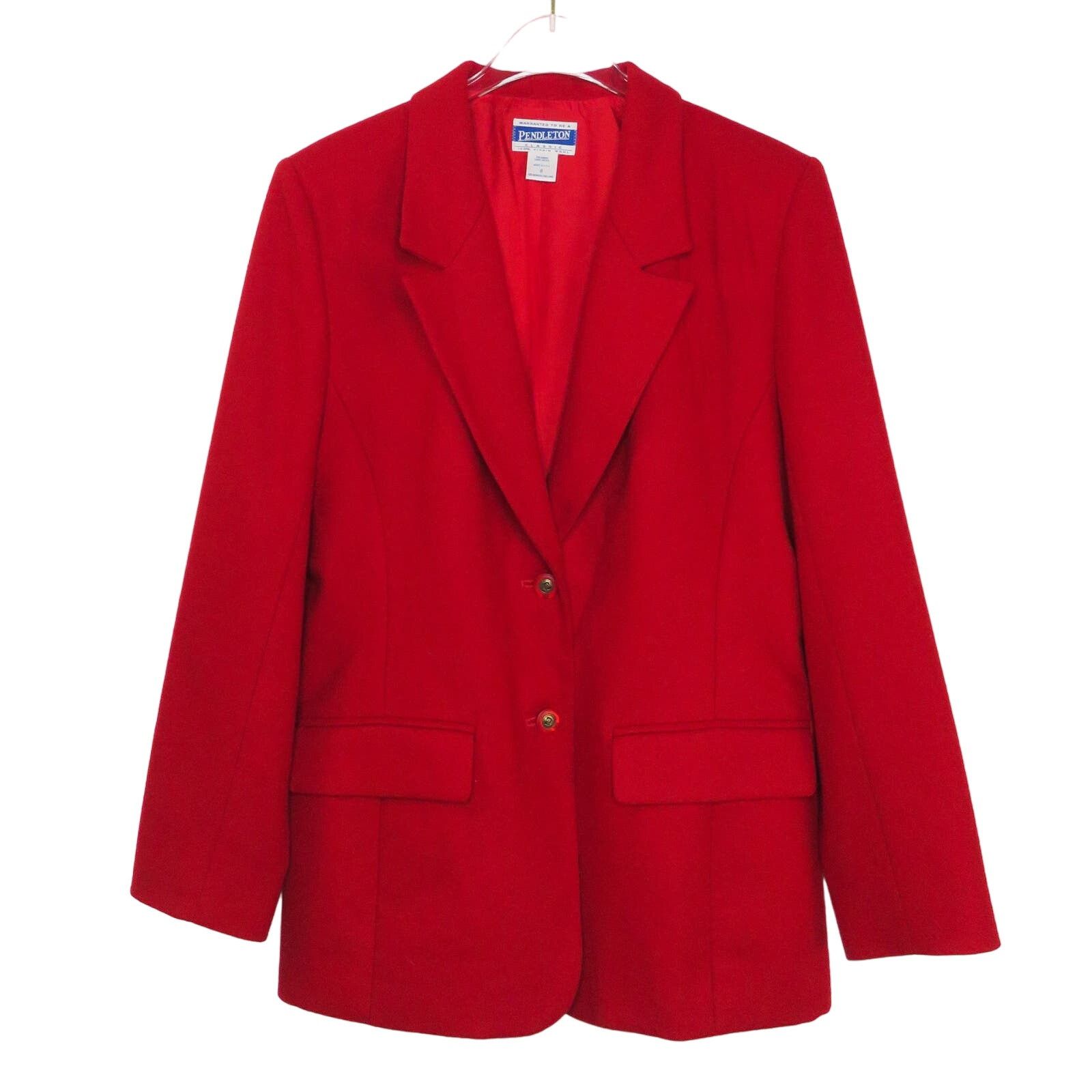 Pendleton Vintage Pendleton Red Blazer Jacket Gold Buttons Size Medium Size M / US 6-8 / IT 42-44 - 2 Thumbnail