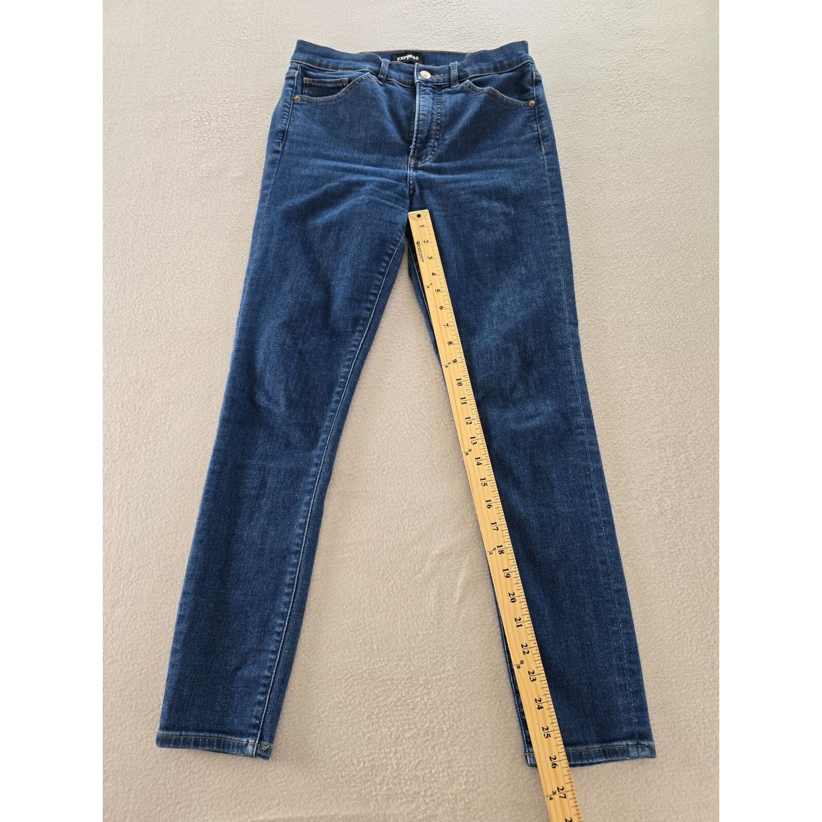 Express Express Jeans Womens Size 4R Blue Denim High Rise Skinny Size 27" / US 4 / IT 40 - 4 Thumbnail
