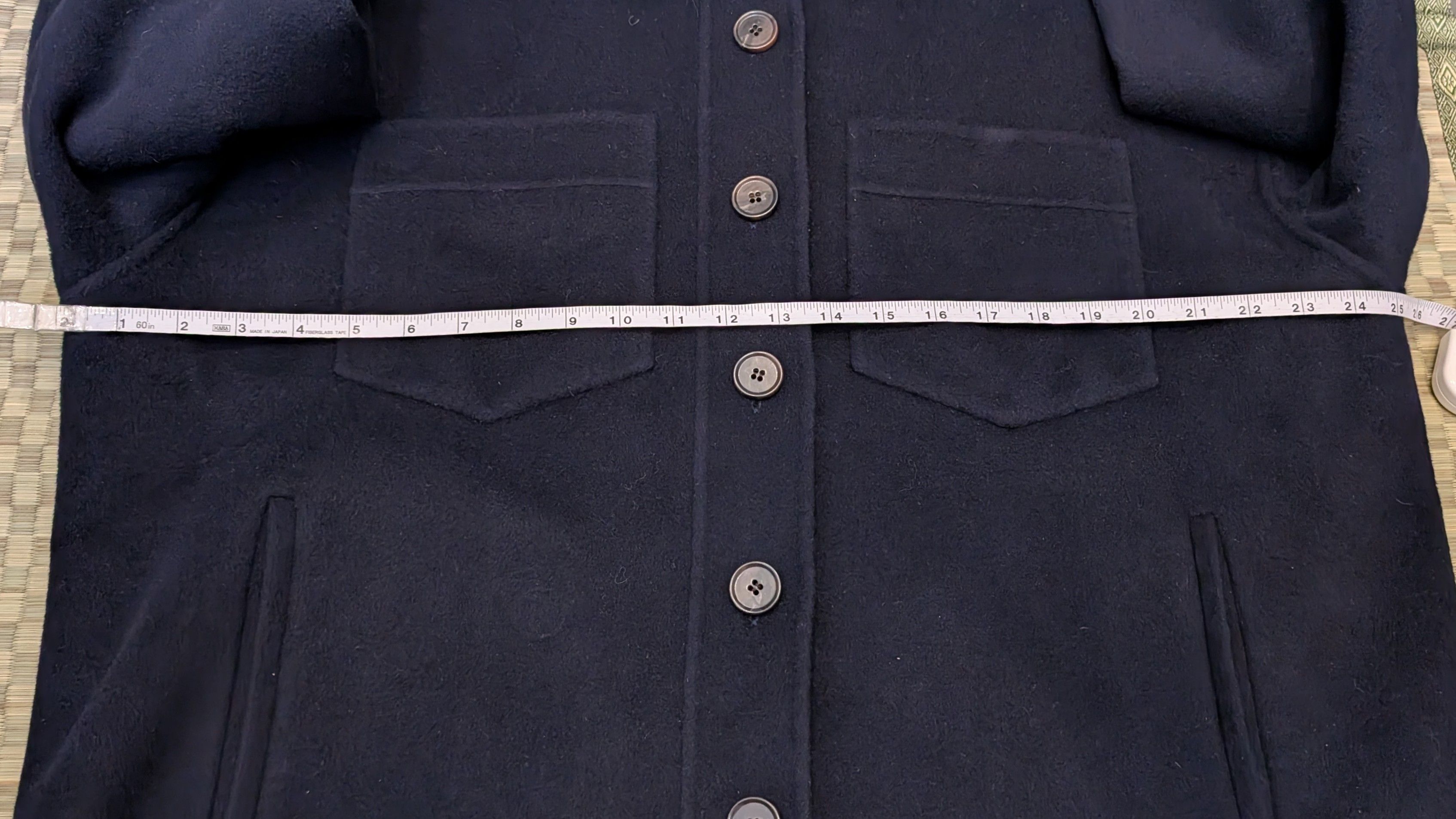 Nanushka Nanushka Wool Silk Oversized Shirt Jacket Dark Navy Size XS / US 0-2 / IT 36-38 - 7 Thumbnail