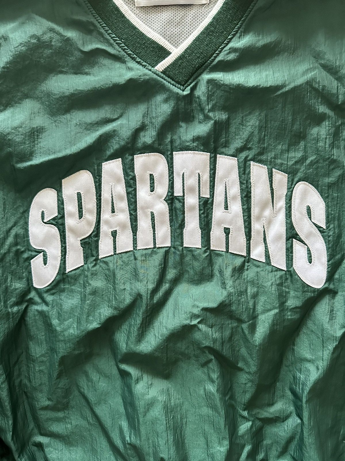 NCAA × Vintage Vintage 80s Michigan State Spartans Windbreaker Lightweight Size US L / EU 52-54 / 3 - 3 Thumbnail