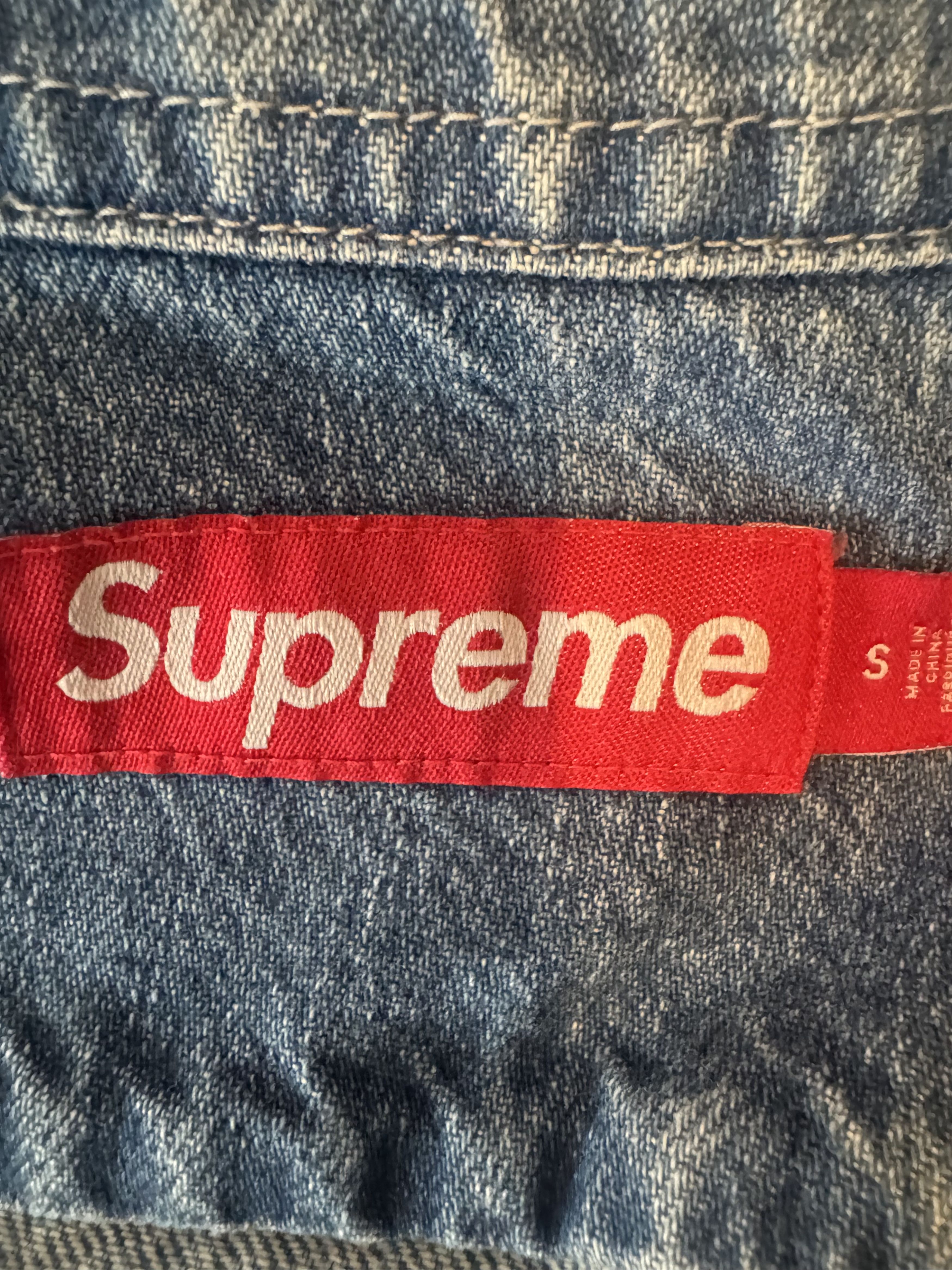 Supreme Small Box Logo Denim Button Up Size US S / EU 44-46 / 1 - 3 Thumbnail