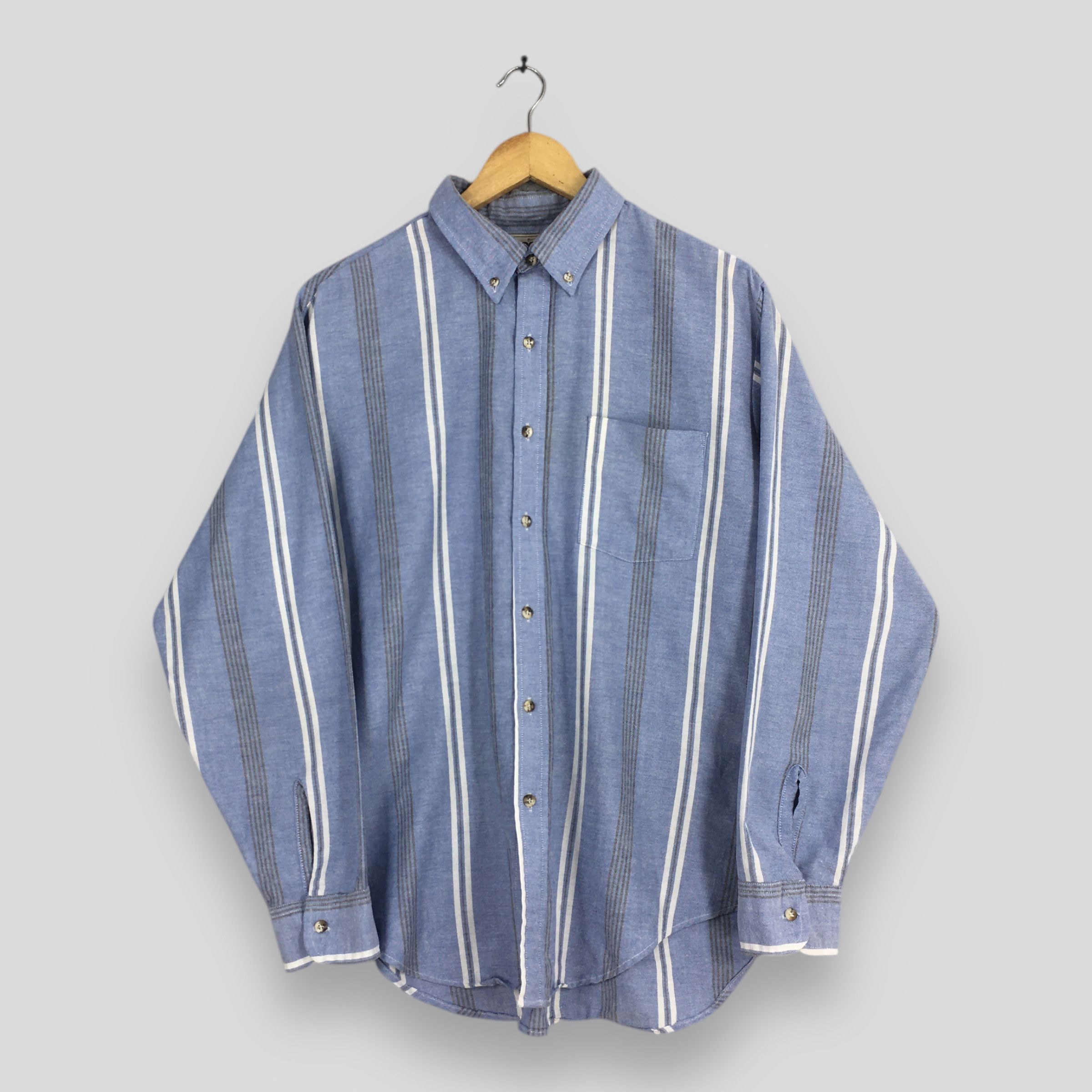Lee Vintage 1990s Lee Made In Usa Vertical Striped Size US L / EU 52-54 / 3 - 1 Thumbnail
