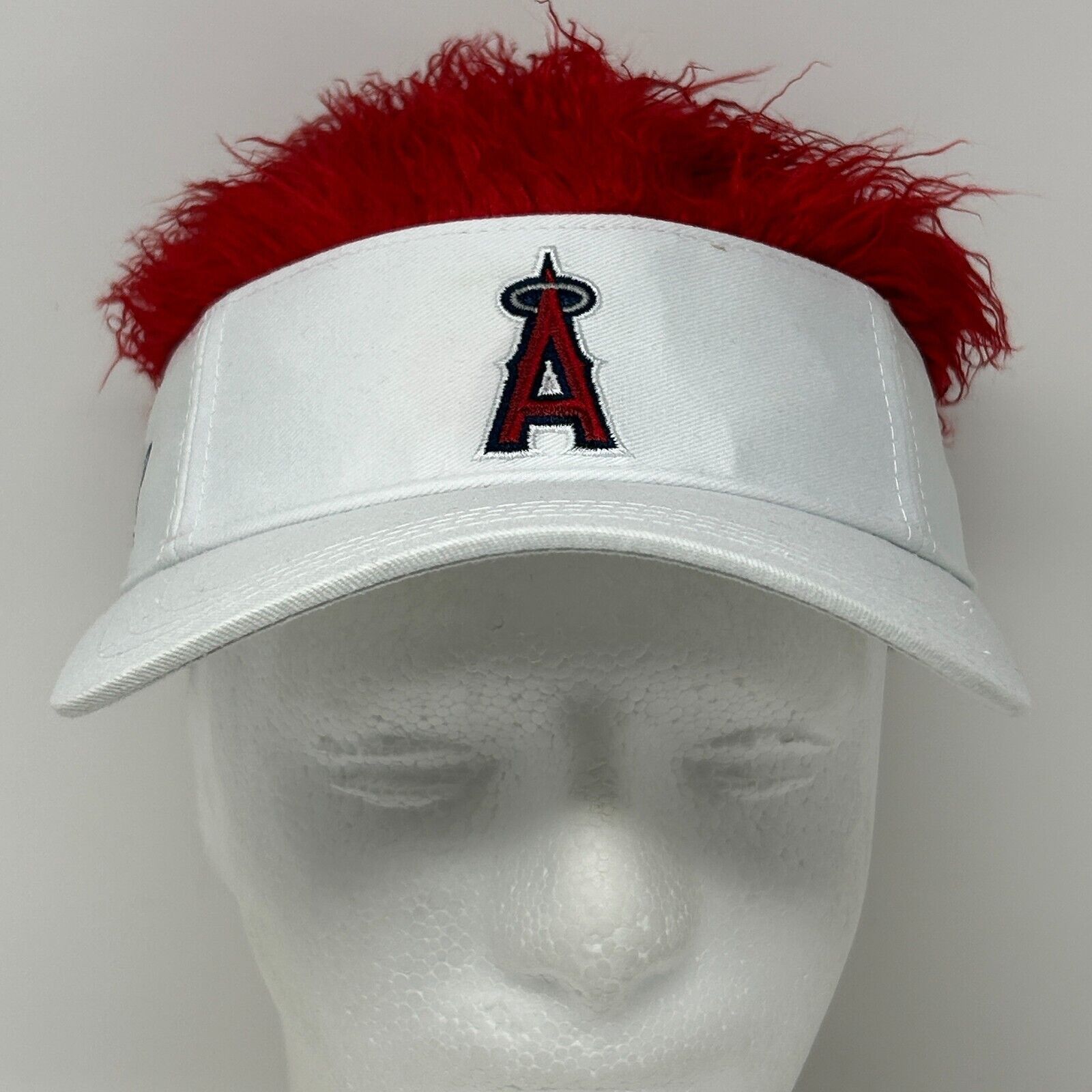 MLB Los Angeles LA Angels Red Flair Hair Visor Hat Cap Size ONE SIZE - 2 Thumbnail