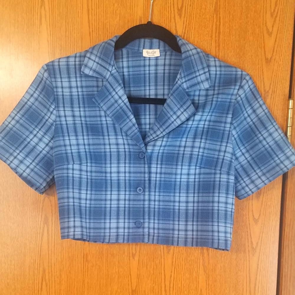 Designer John Gault Button Down Crop Top Size ONE SIZE - 1 Thumbnail