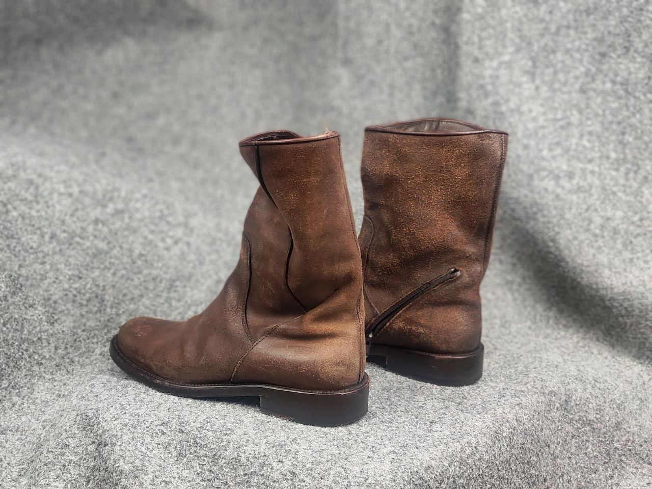 Daniele Alessandrini Alessandrini Vintage Brown Leather Boots Zip Carol Styl Rick Size US 9 / EU 42 - 8 Thumbnail