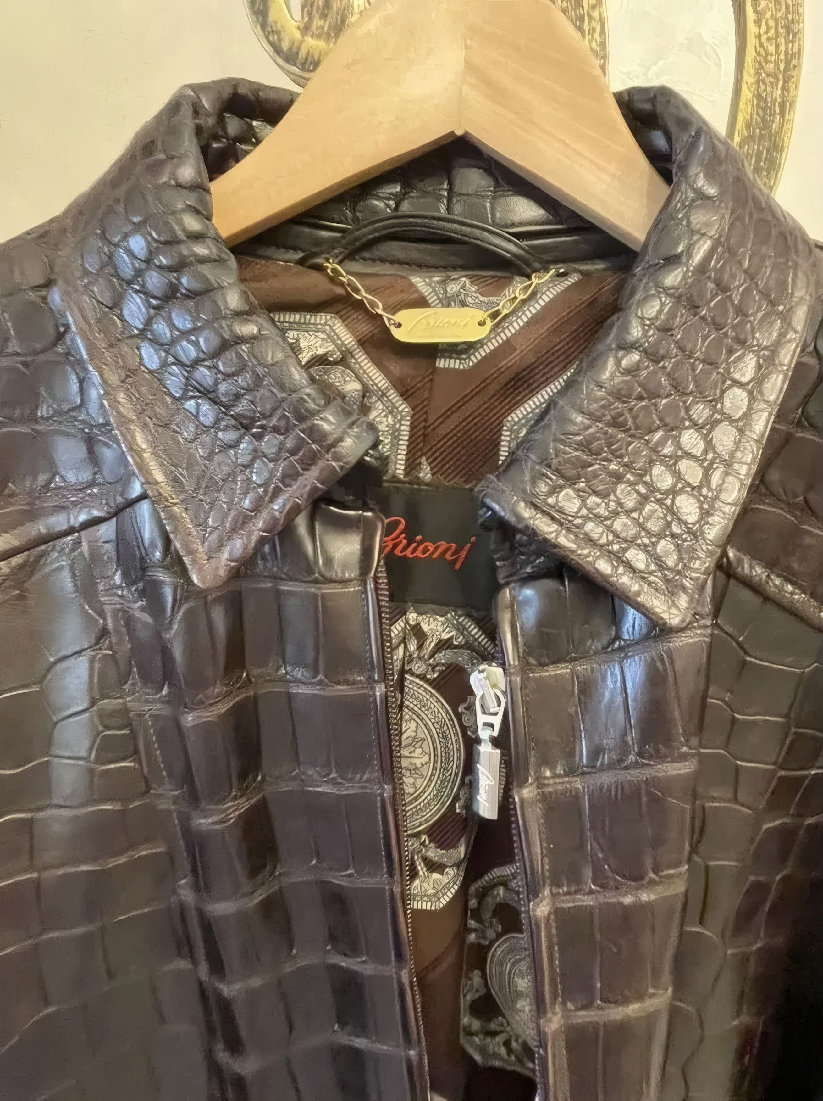 Brioni Genuine Crocodile Leather Jacket