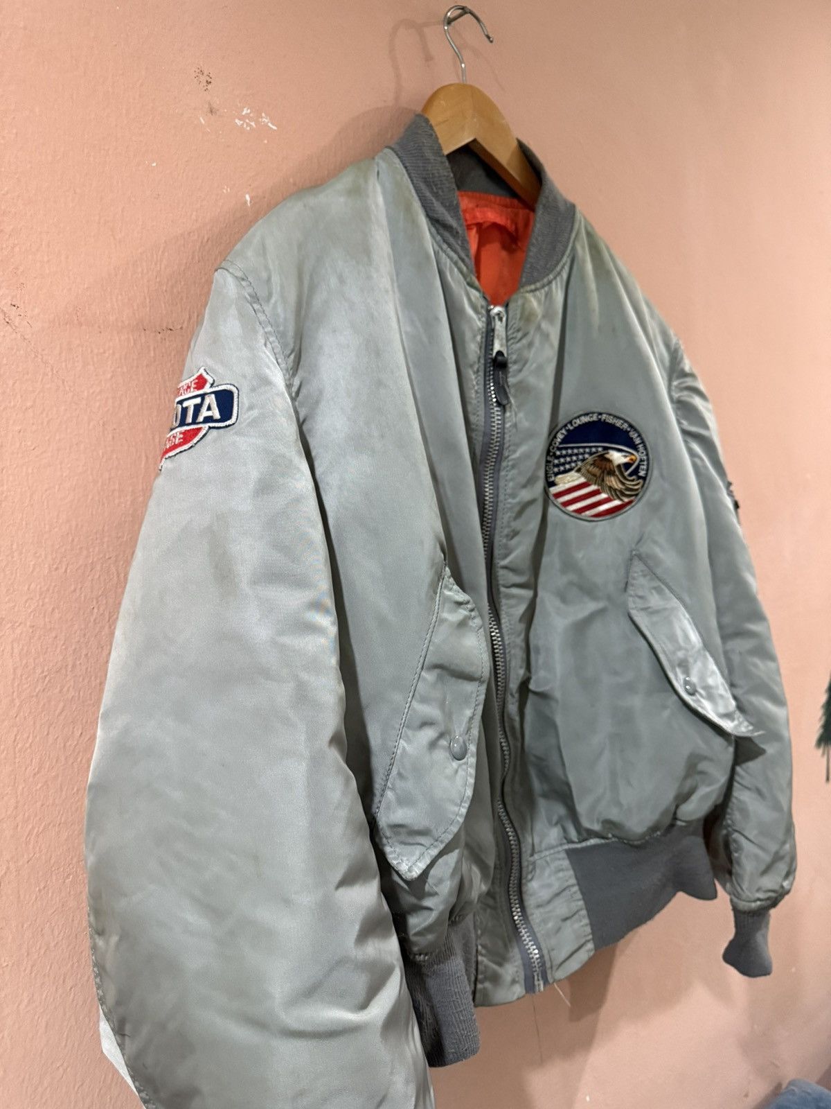 Alpha Industries × Vintage 🇺🇸 Vintage Alpha Industries Flyers Jacket Bomber Size US XL / EU 56 / 4 - 6 Thumbnail