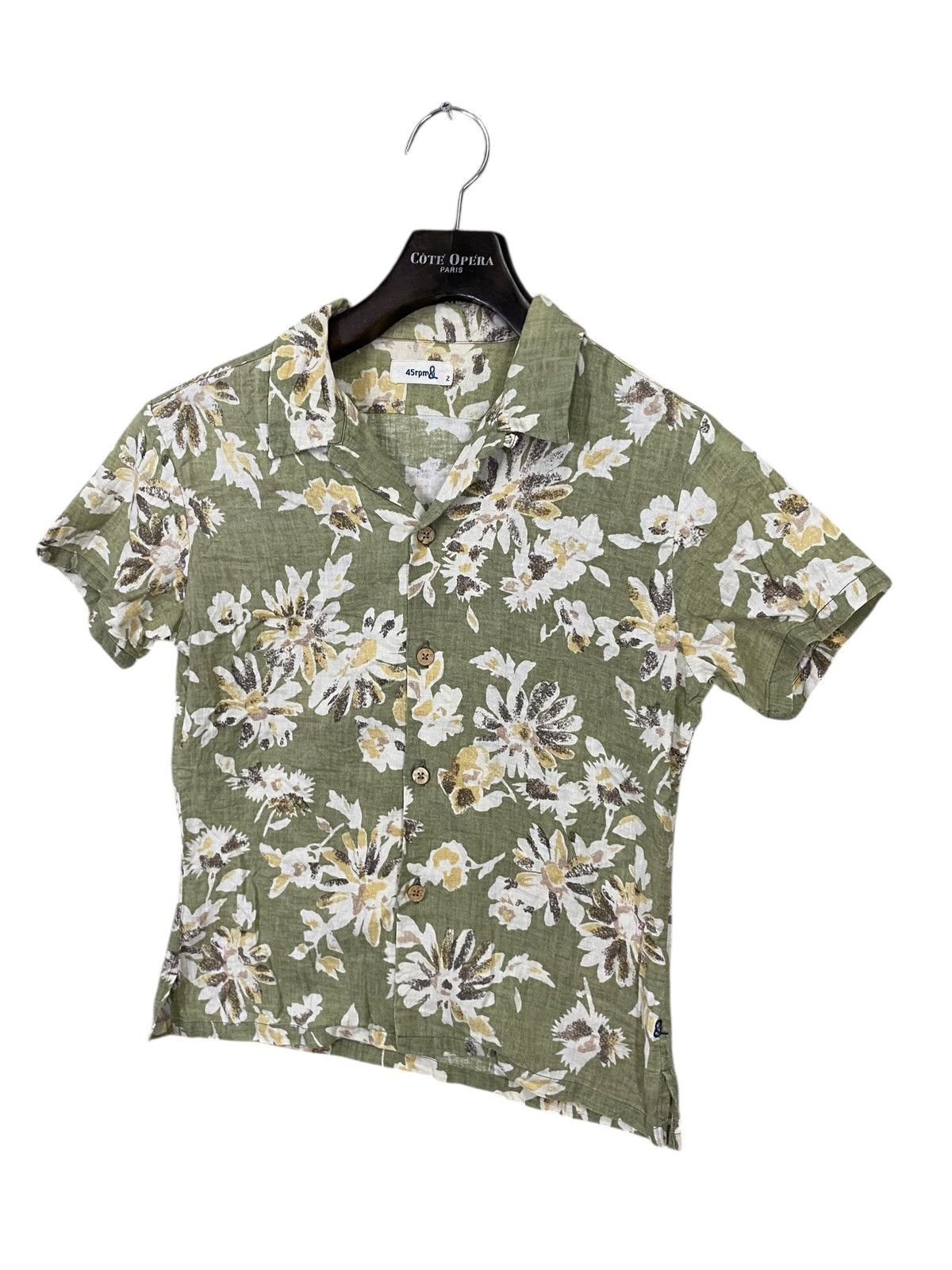 45rpm × Japanese Brand Vintage 45rpm floral crop hawaiian shirt button ups Size S / US 4 / IT 40 - 2 Thumbnail